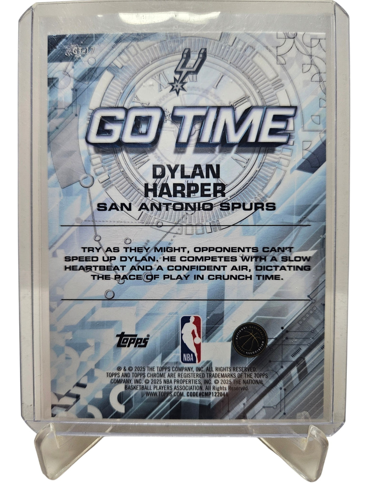 2025-26 Topps Chrome #GT-17 Dylan Harper Rookie Card Go Time