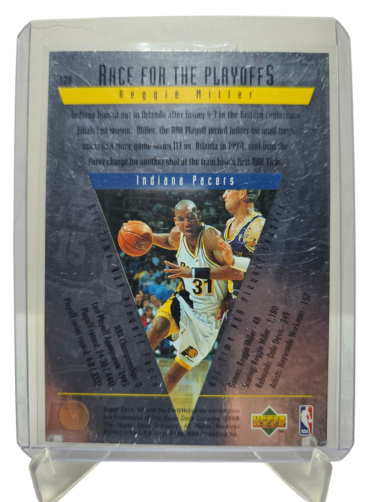 1996 Upper Deck #128 Reggie Miller Race For The Playoffs