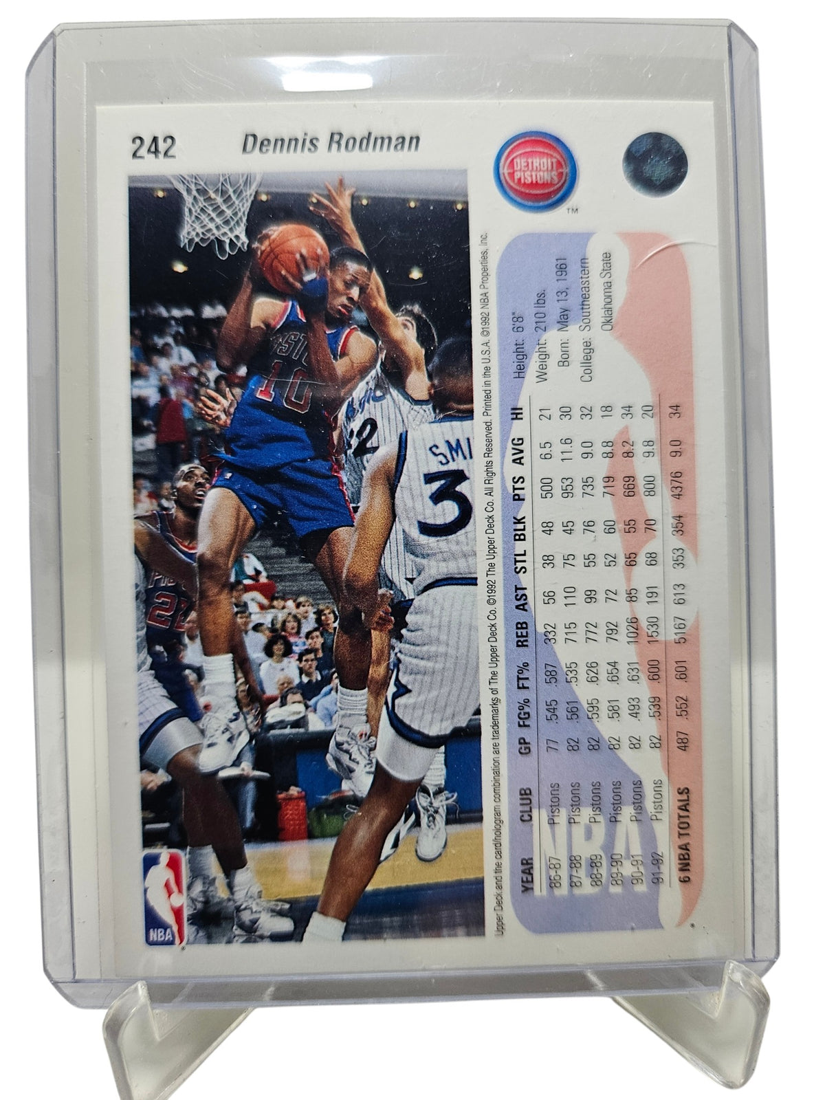 1992 Upperdeck #242 Dennis Rodman