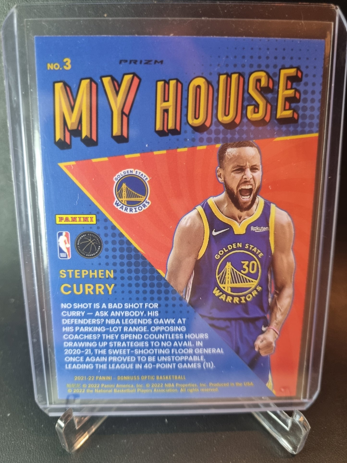 2021-22 Panini Donruss Optic #3 Stephen Curry My House Silver Prizm