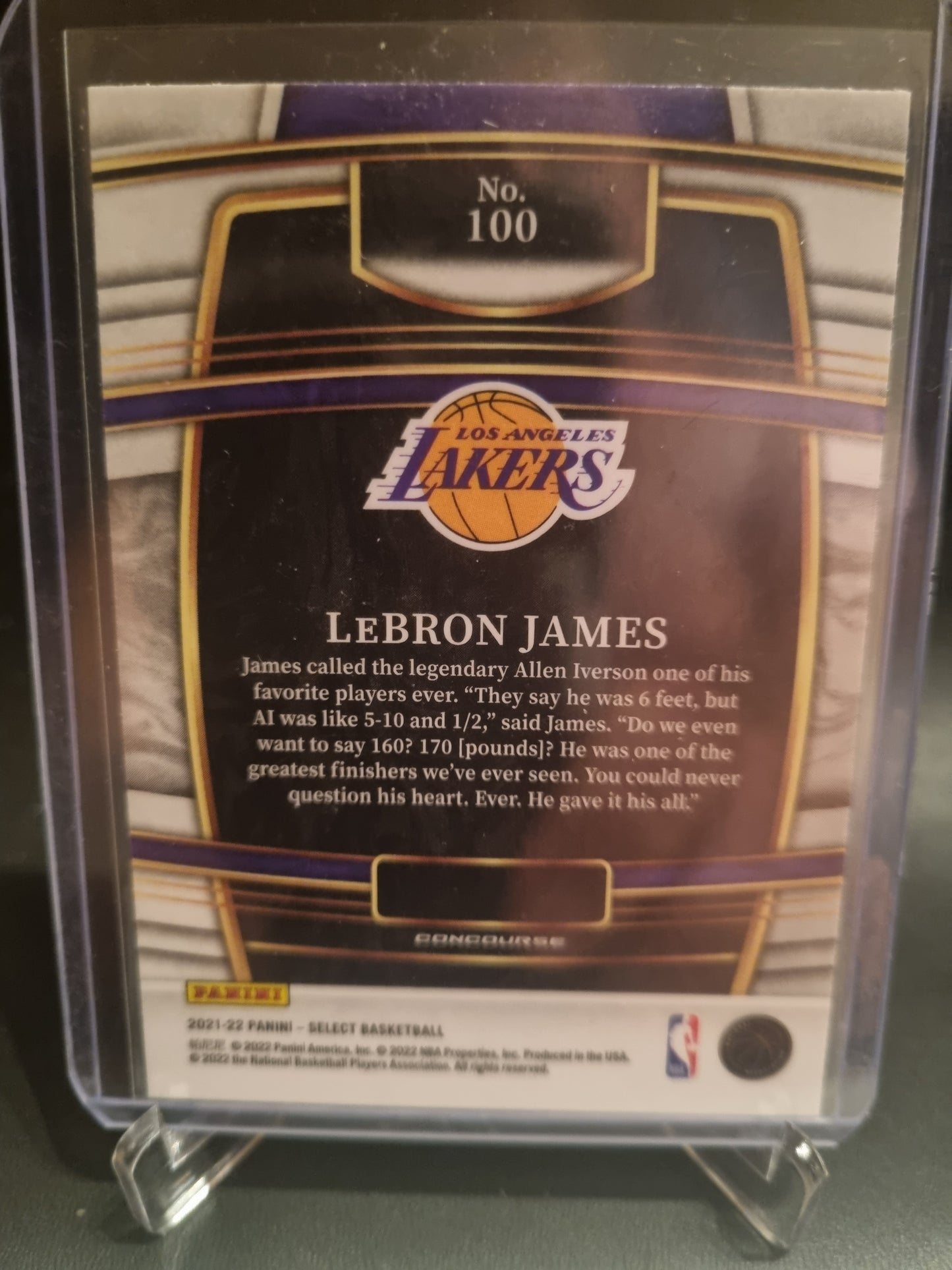 2021-22 Panini Select #100 Lebron James