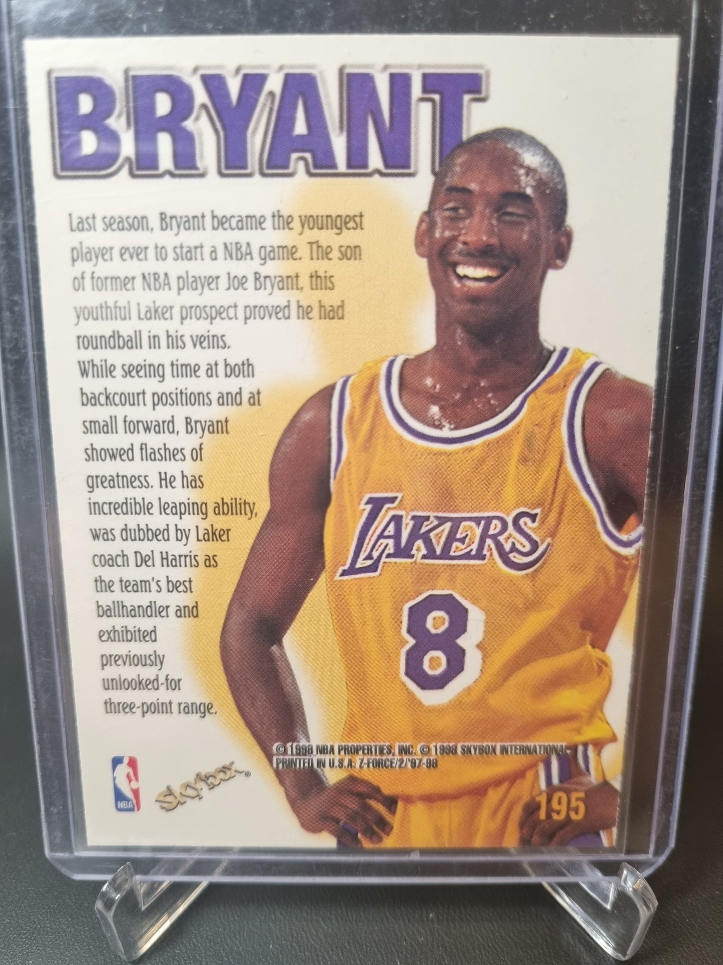 1998 Skybox #195 Kobe Bryant Zupermen Z Force