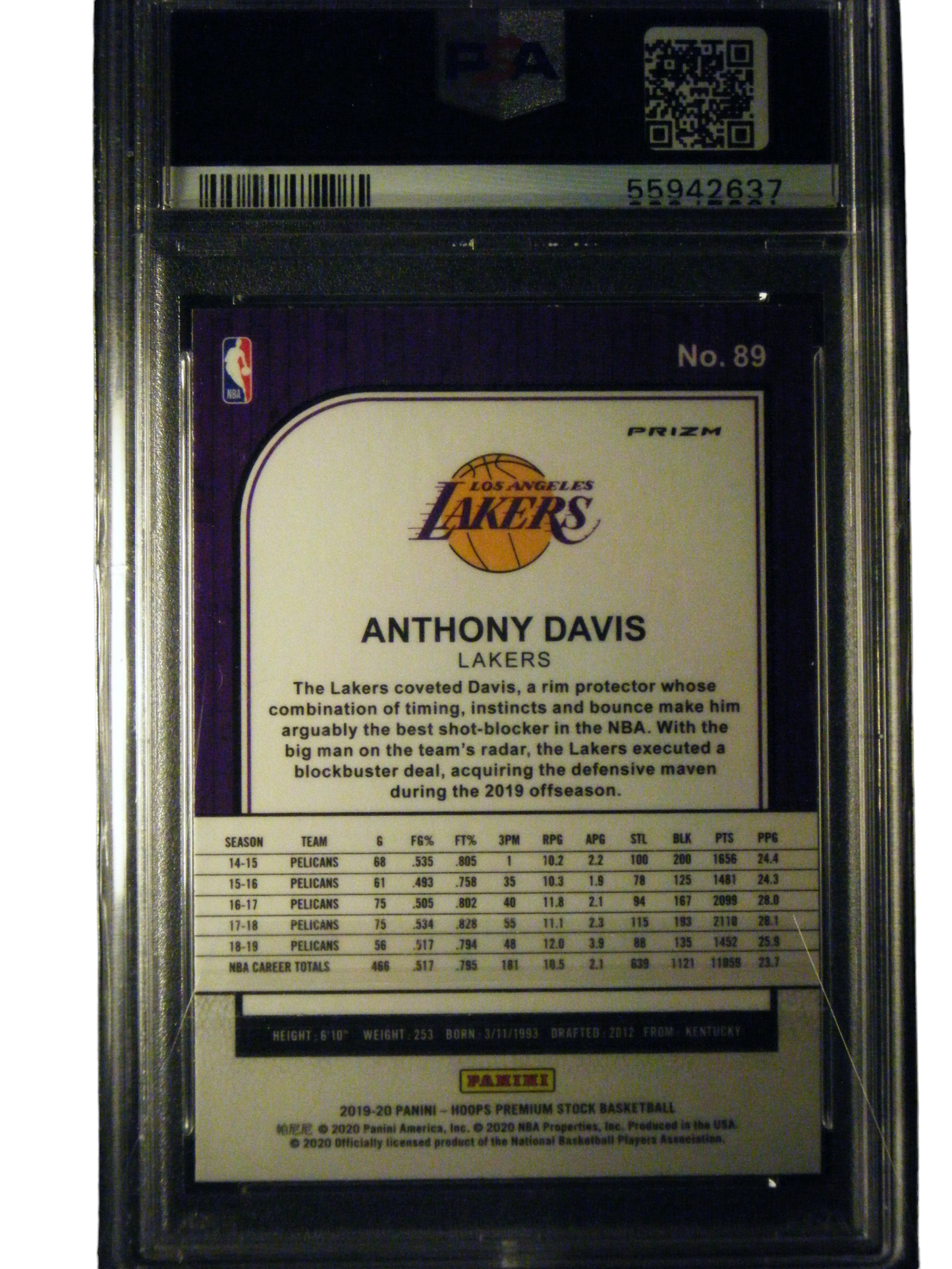Anthony Davis Hoops Premium Stock Pulsar PSA 10 Gem Mint