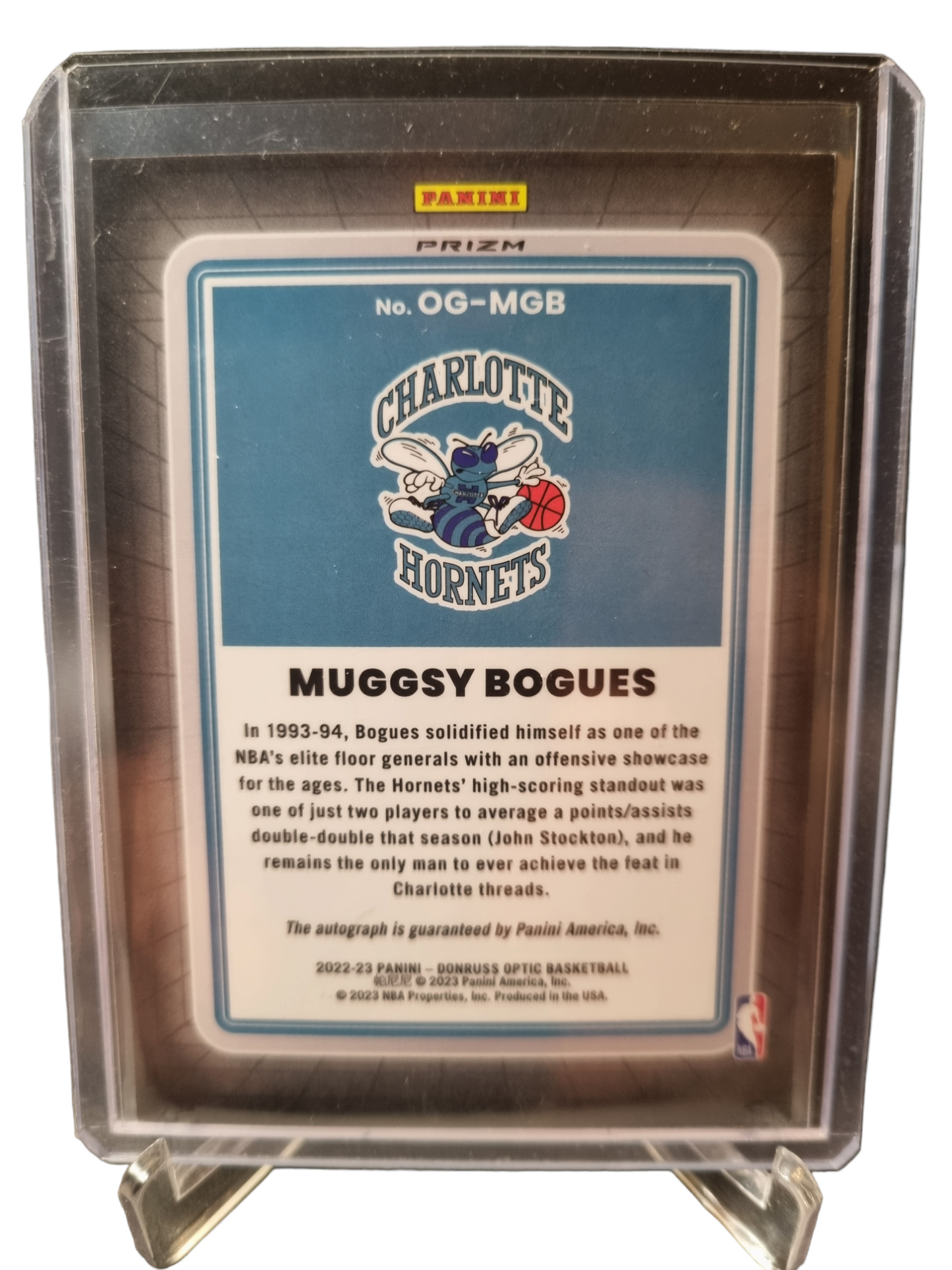 2022-23 Panini Donruss Optic #OG-MGB Muggsy Bogues Autograph Opti-Graphs