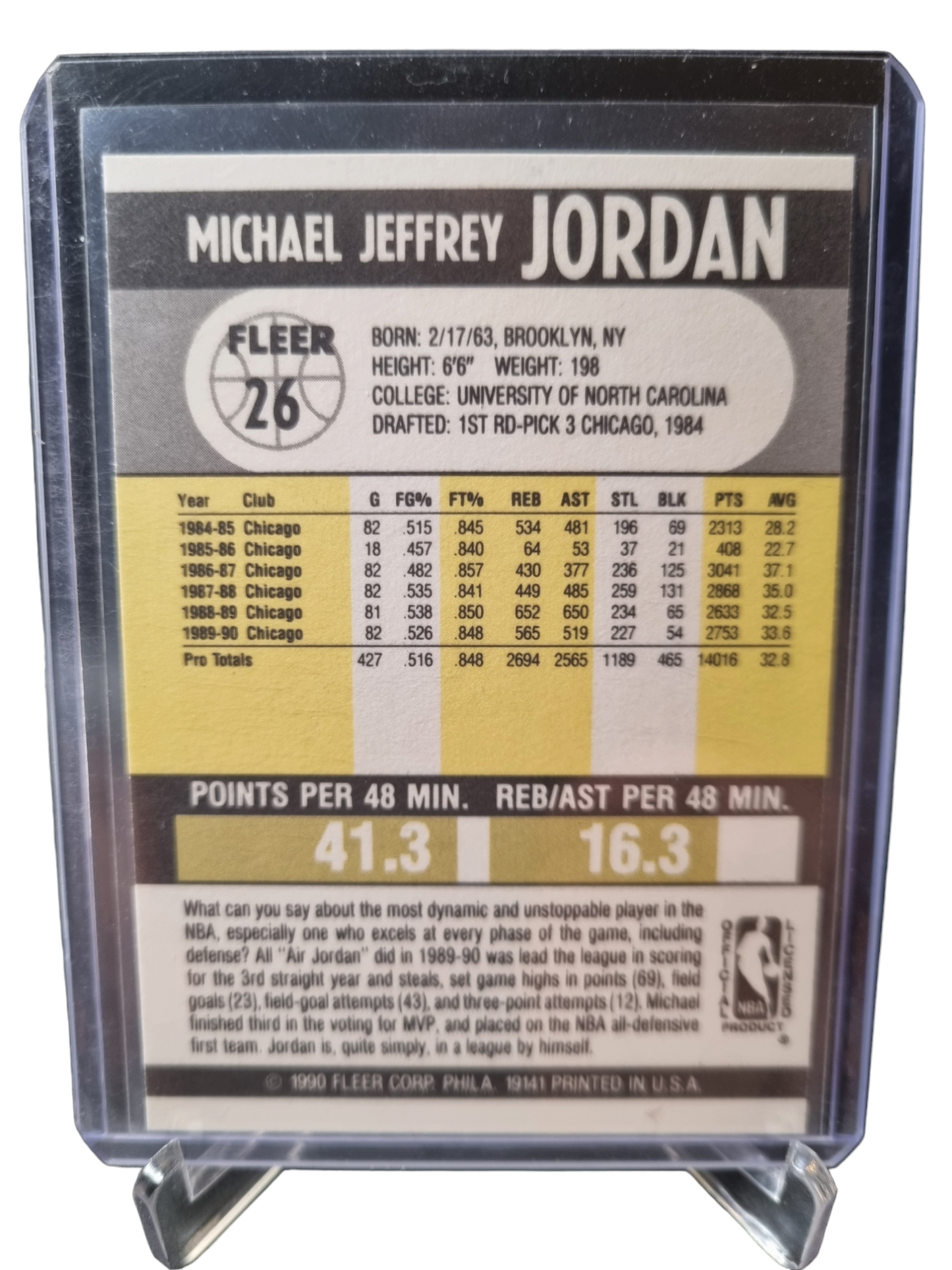 1990 Fleer #26 Michael Jordan