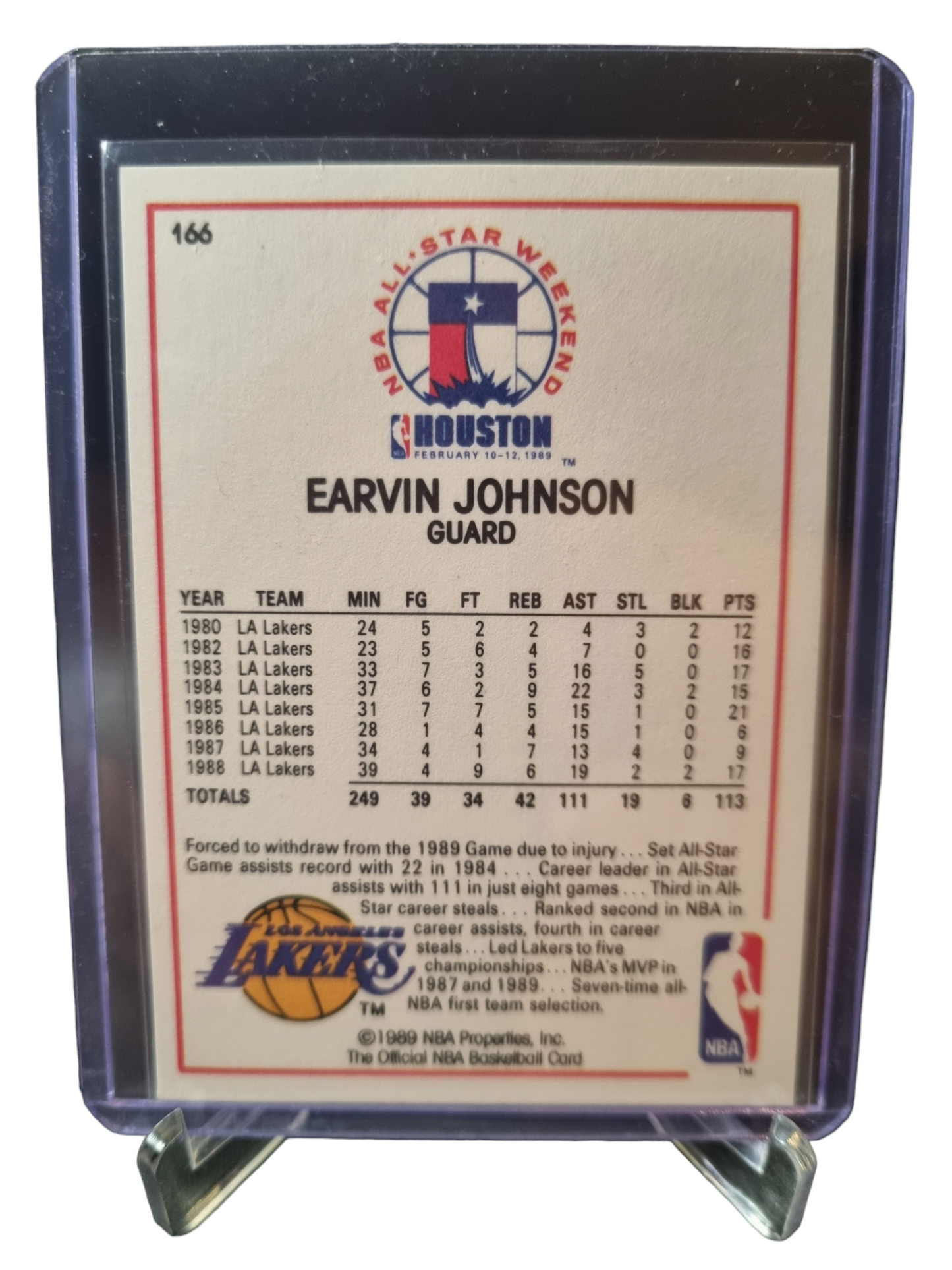 1989 Hoops #166 Magic Johnson 89 All-Star Game