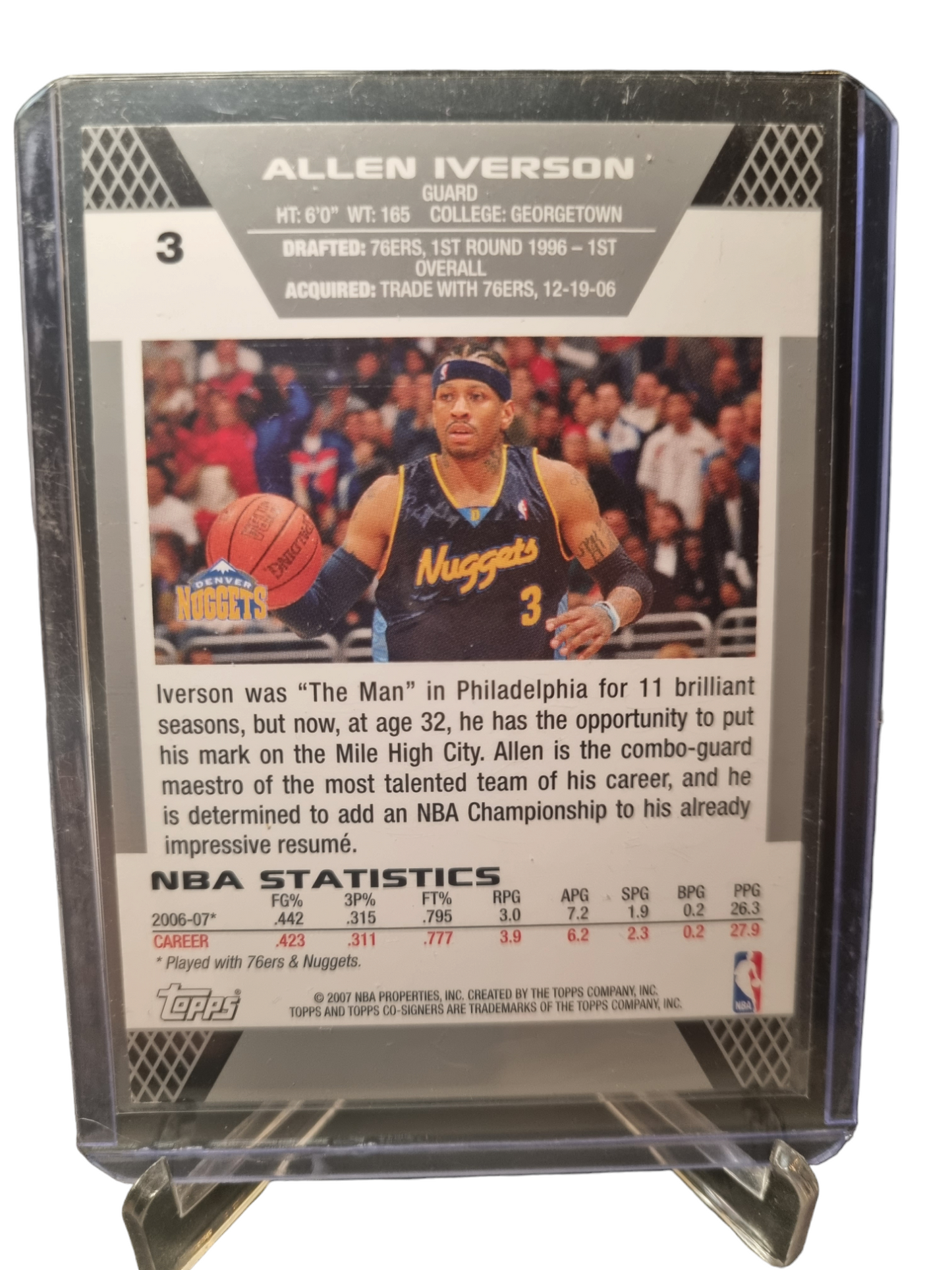 2007 Topps #3 Allen Iverson Topps Co Signers