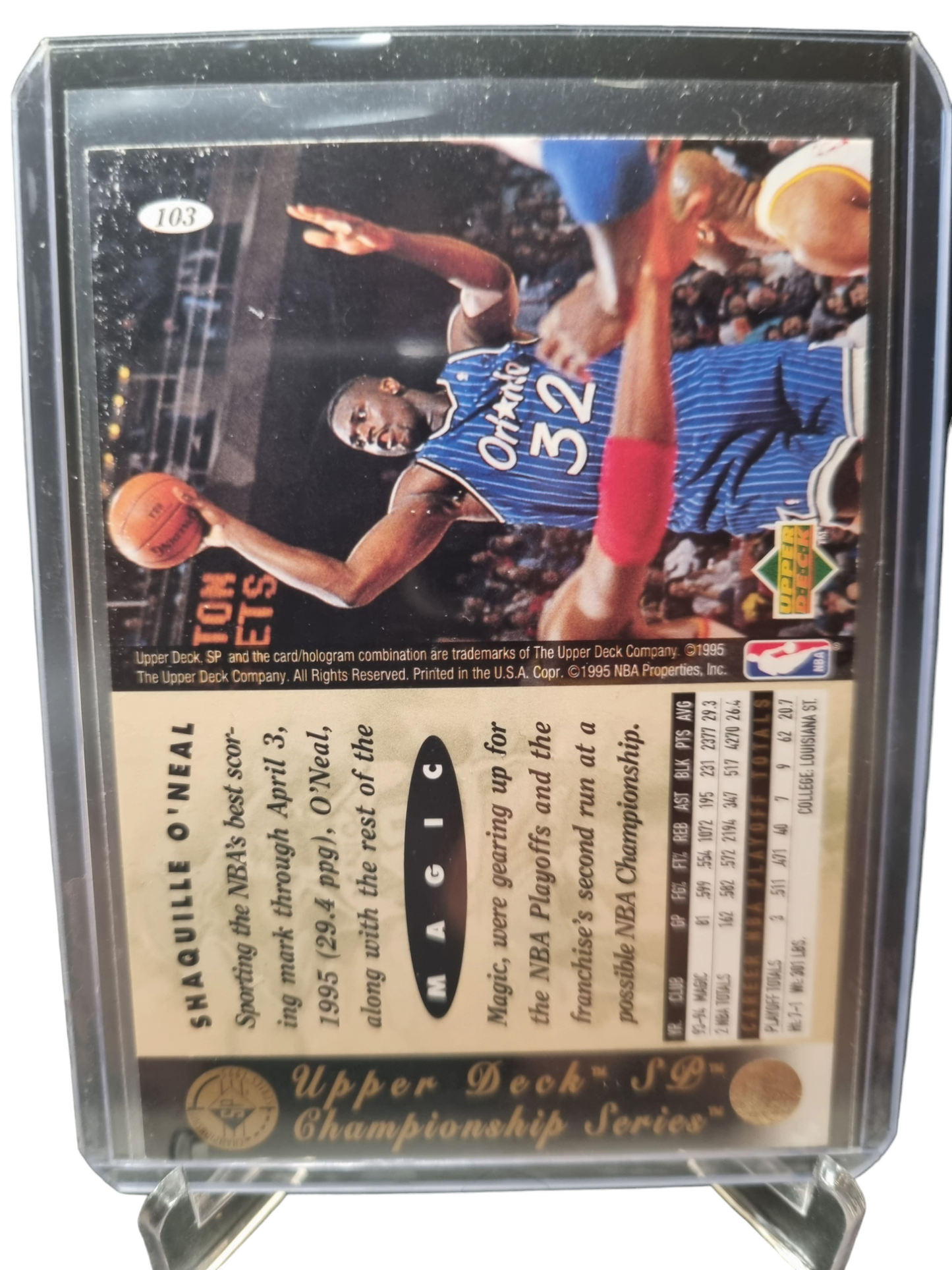 1995 Upper Deck #103 Shaquille O'Neal SP