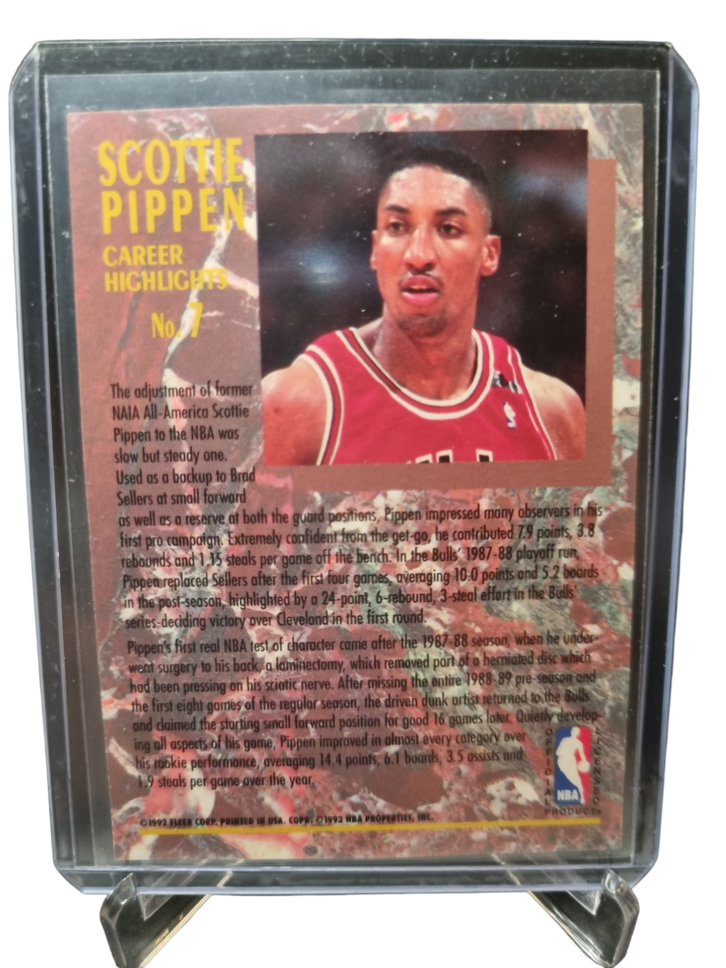 1992-93 Fleer Ultra #7 Scottie Pippen Career Highlights