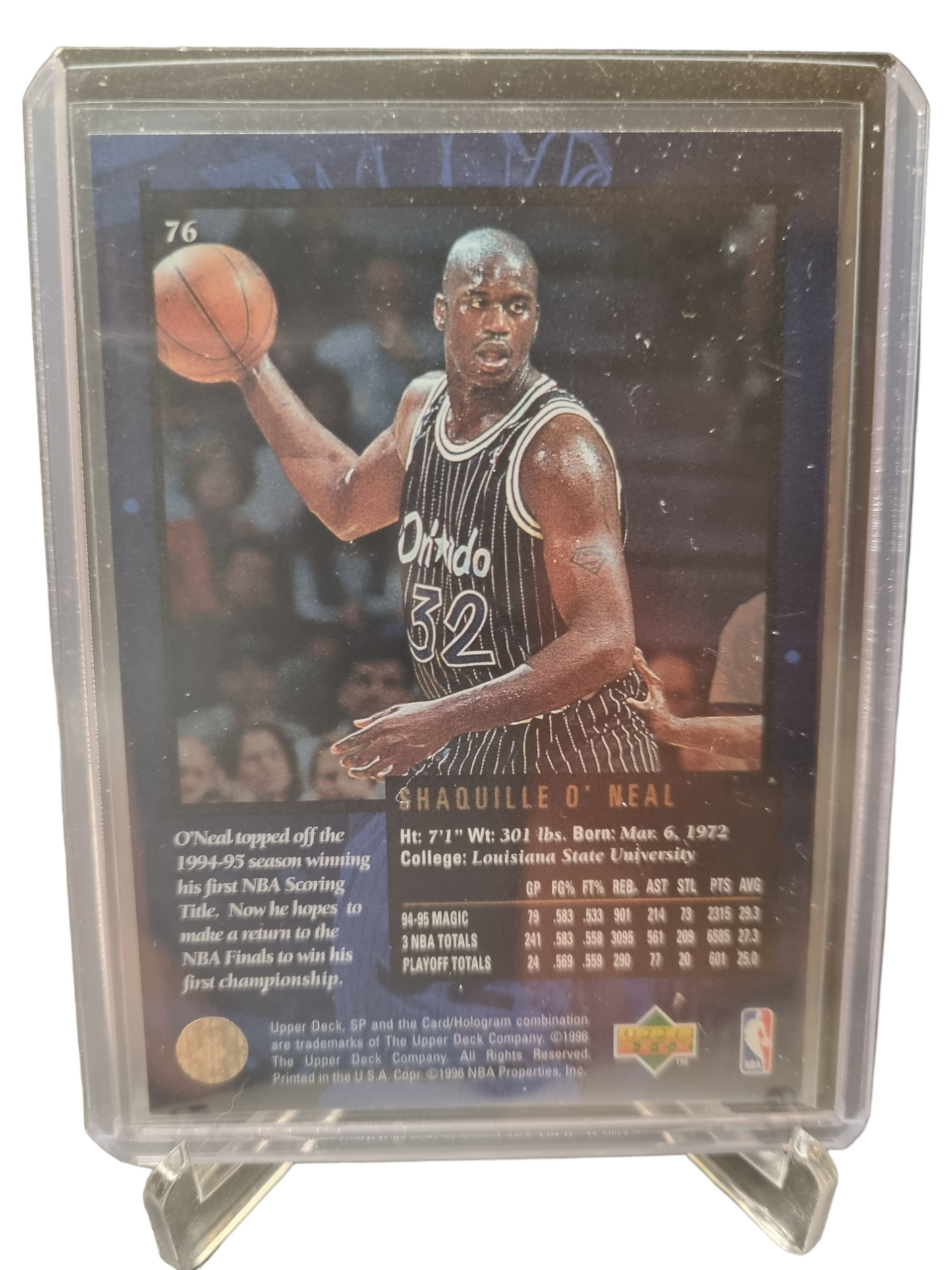 1996 Upper Deck #76 Shaquille O'Neal Championship Series