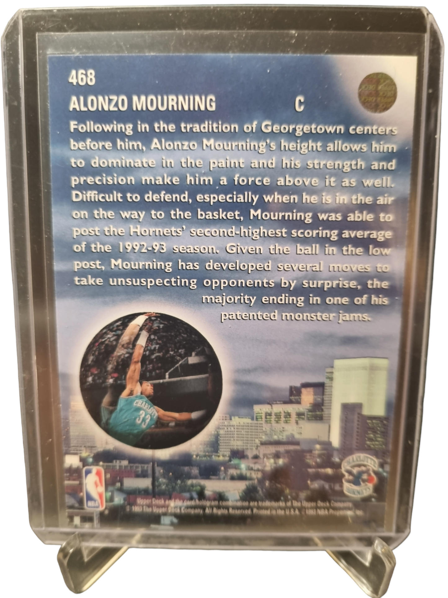 1993 Upper Deck #468 Alonzo Mourning Skylights