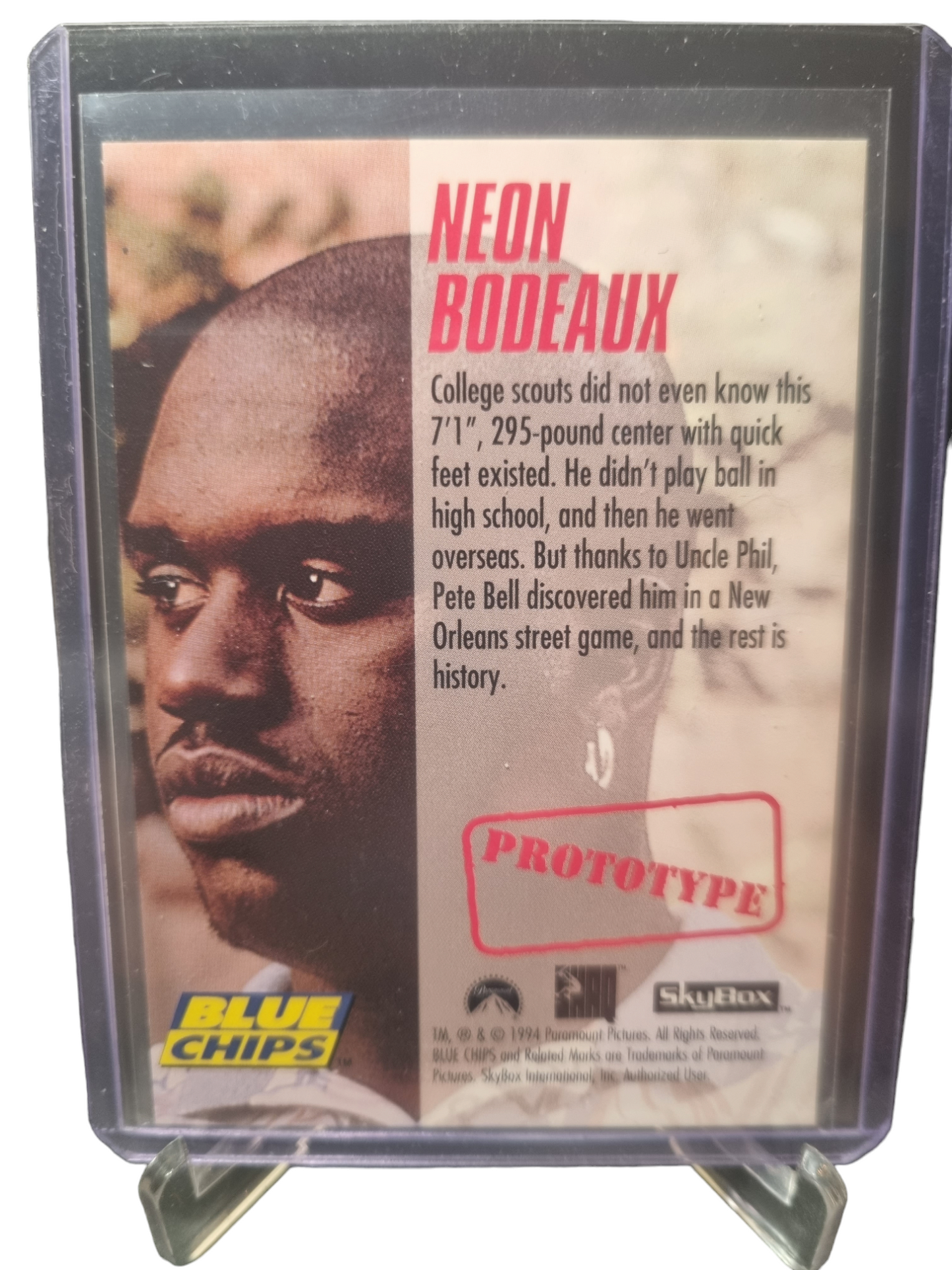 1994 Blue Chips #Prototype Shaquille O'Neal Neon Bodeaux