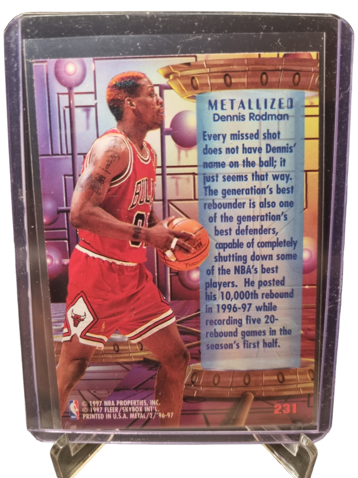 1997 Fleer Metal #73 Dennis Rodman Metallized