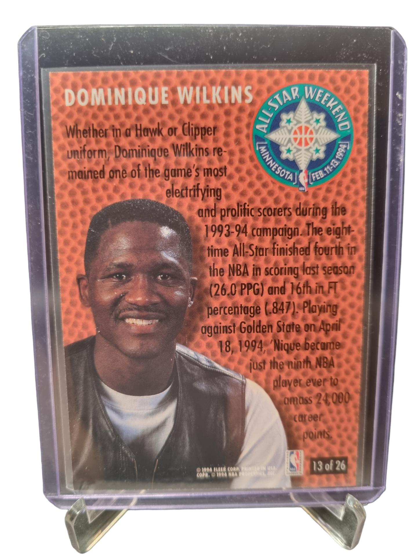 1994-95 Fleer #13 of 26 Dominique Wilkins All-Star Weekend