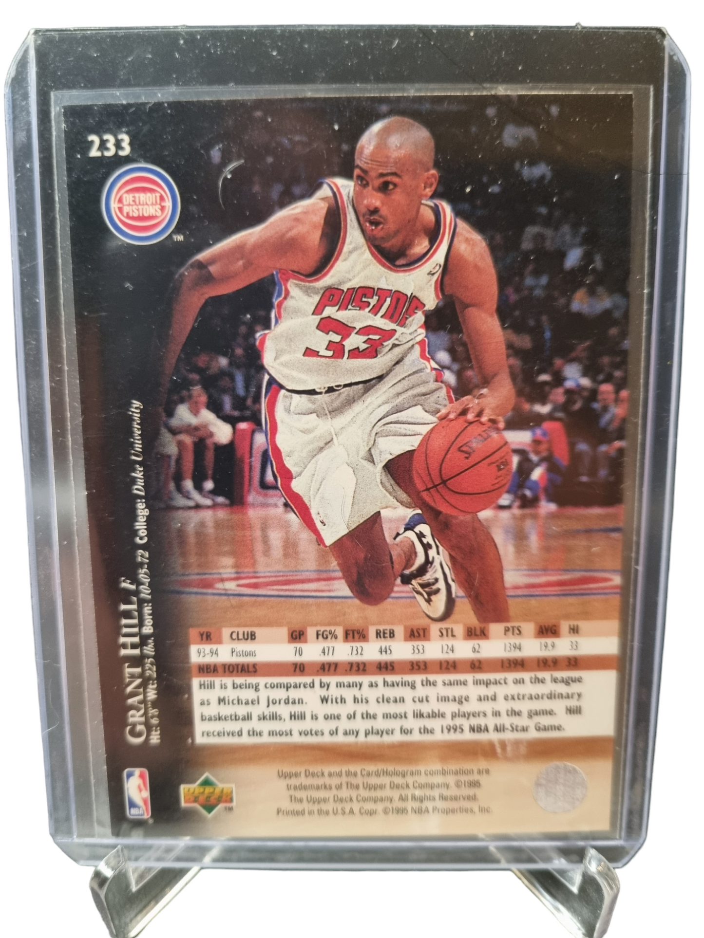 1995 Upper Deck #233 Grant Hill Rookie Card