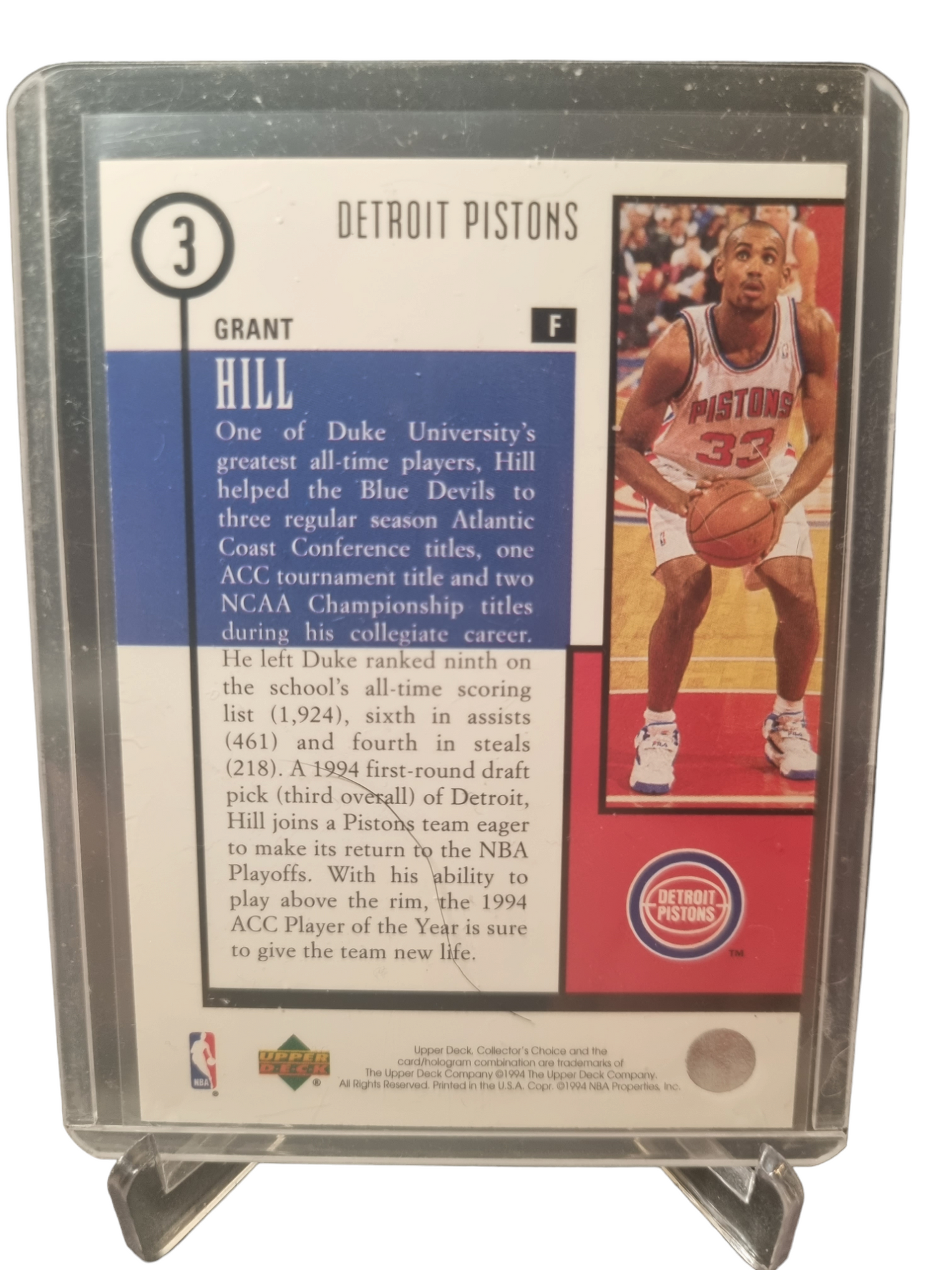 1994 Upper Deck #3 Grant Hill Rookie Card