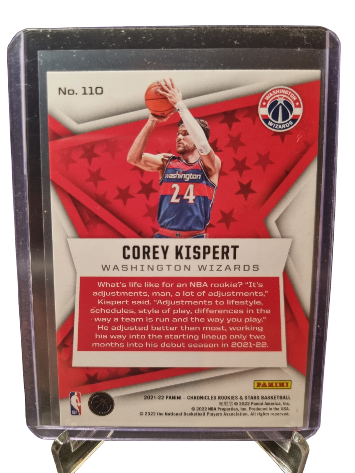 2021-22 Panini Chronicles Rookies And Stars #110 Corey Kispert Rookie Card