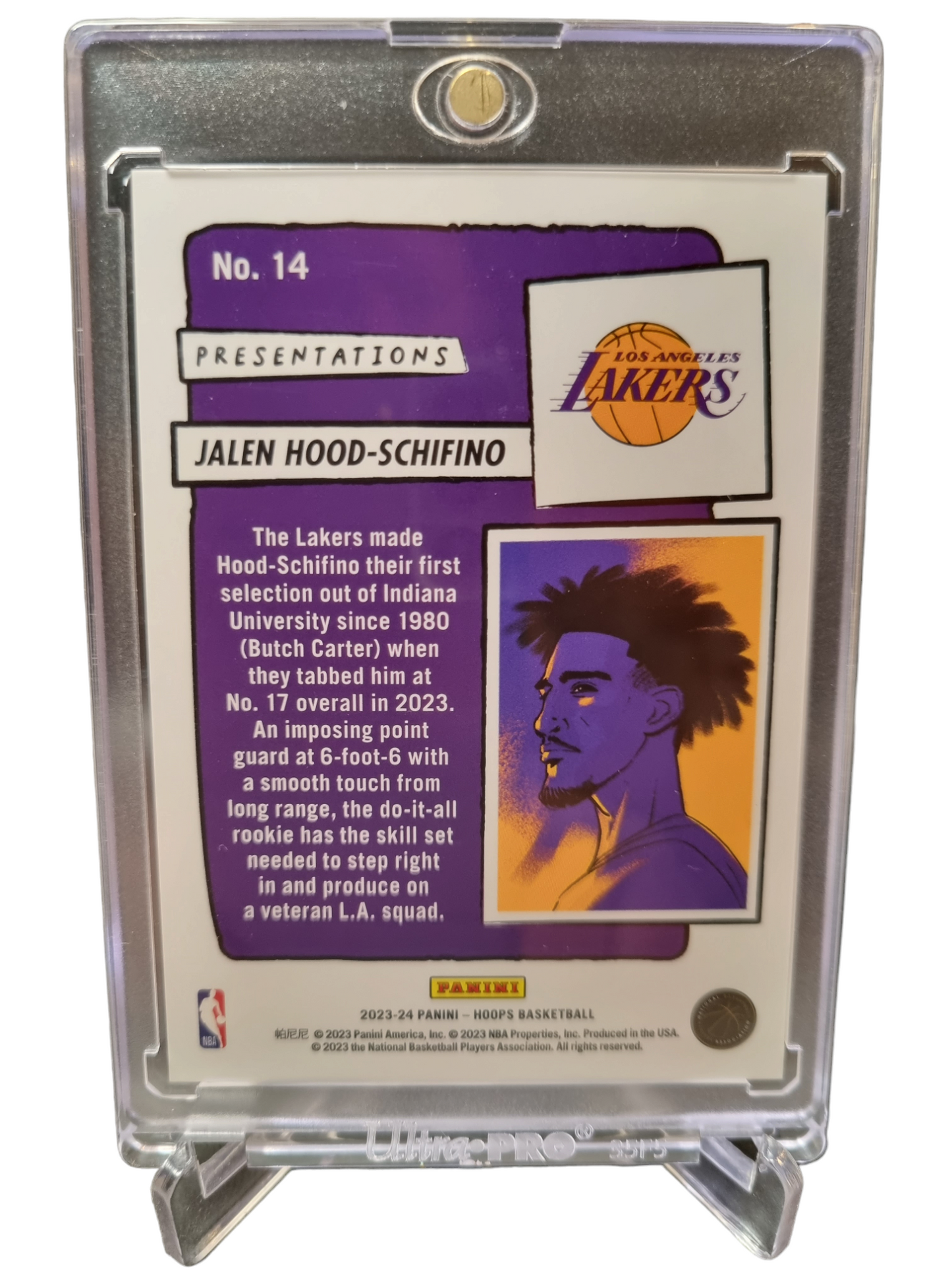 2023-24 Panini Hoops #14 Jalen Hood-Schifino Rookie Card Presentations