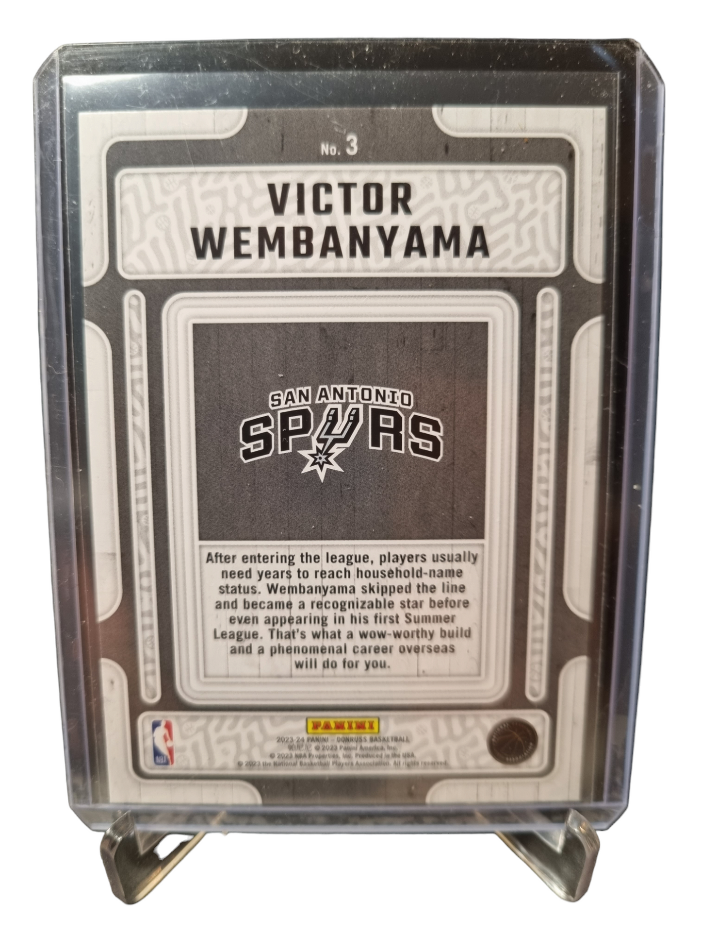 2023-24 Donruss #3 Victor Wembanyama Rookie Card Hardwood Masters