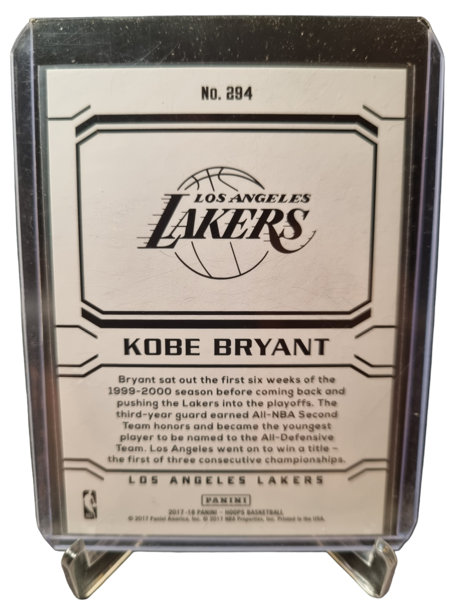 2017-18 Panini Hoops #294 Kobe Bryant