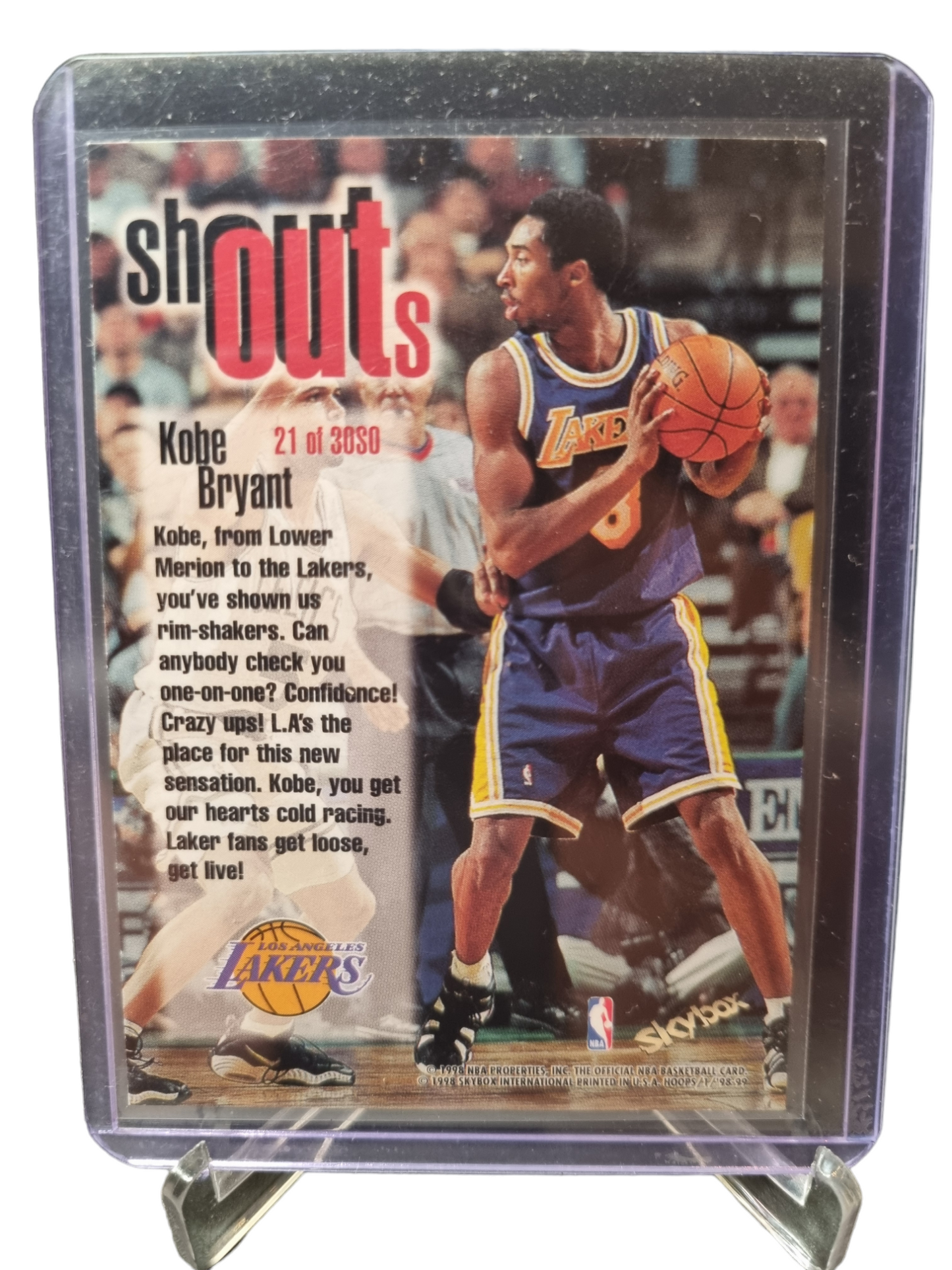 1998 Hoops #21 of 30SO Kobe Bryant Shout Outs