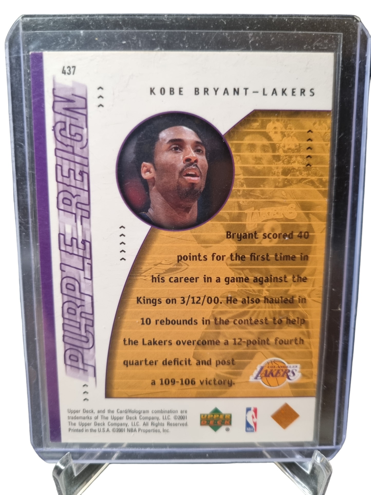 2001 Upper Deck #437 Kobe Bryant Purple Reign