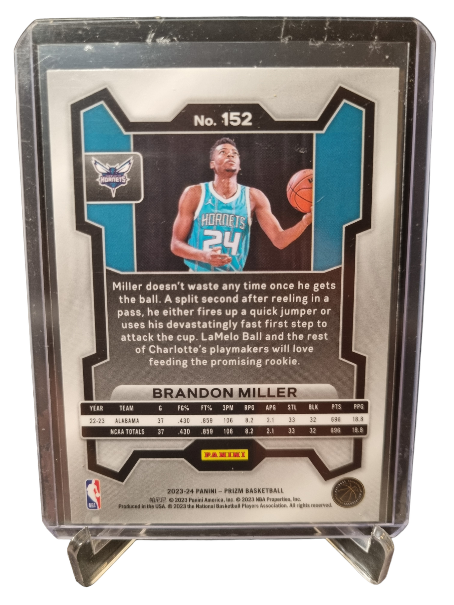 2023-24 Panini Prizm #152 Brandon Miller Rookie Card