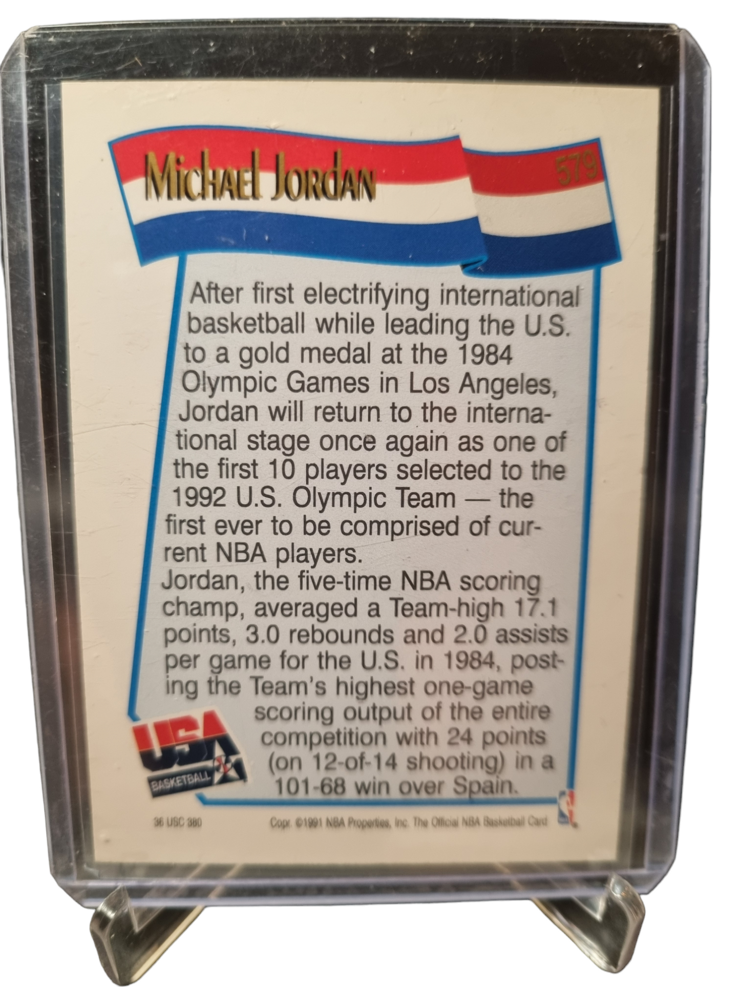 1991 Hoops #579 Michael Jordan 1992 USA Basketball Team