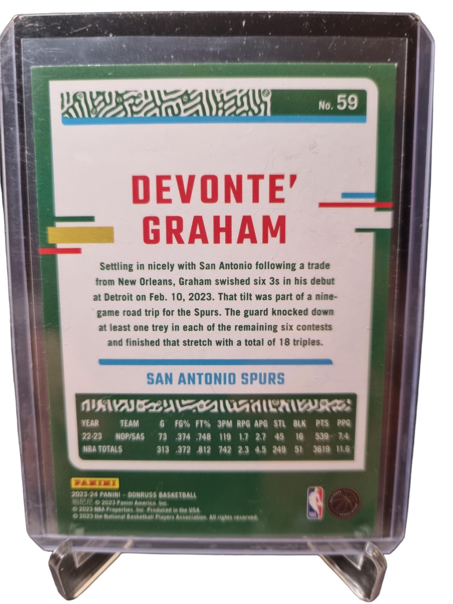 2023-24 Panini Donruss #59 Devonte Graham Press Proof