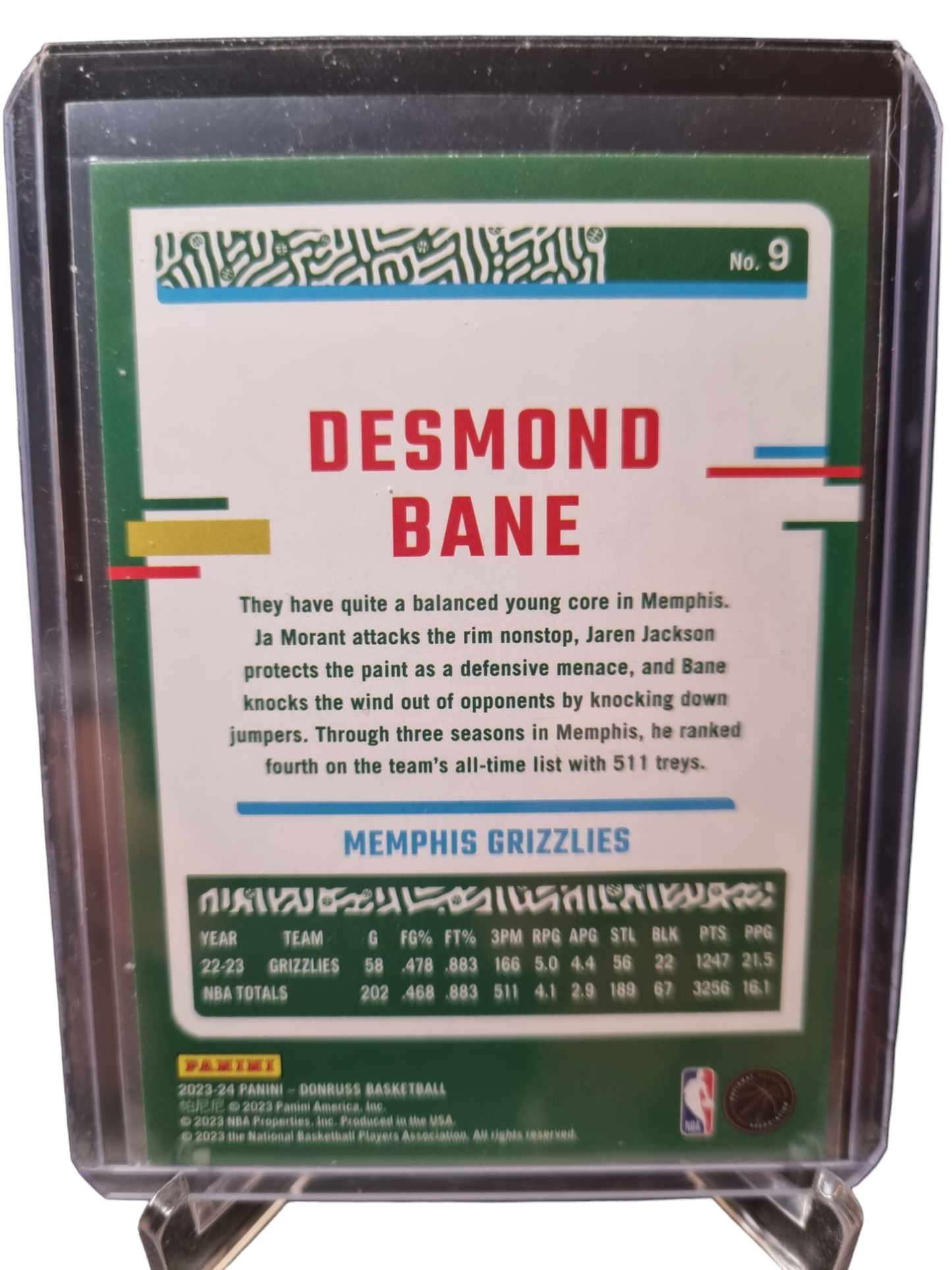 2023-24 Donruss #9 Desmond Bane Press Proof