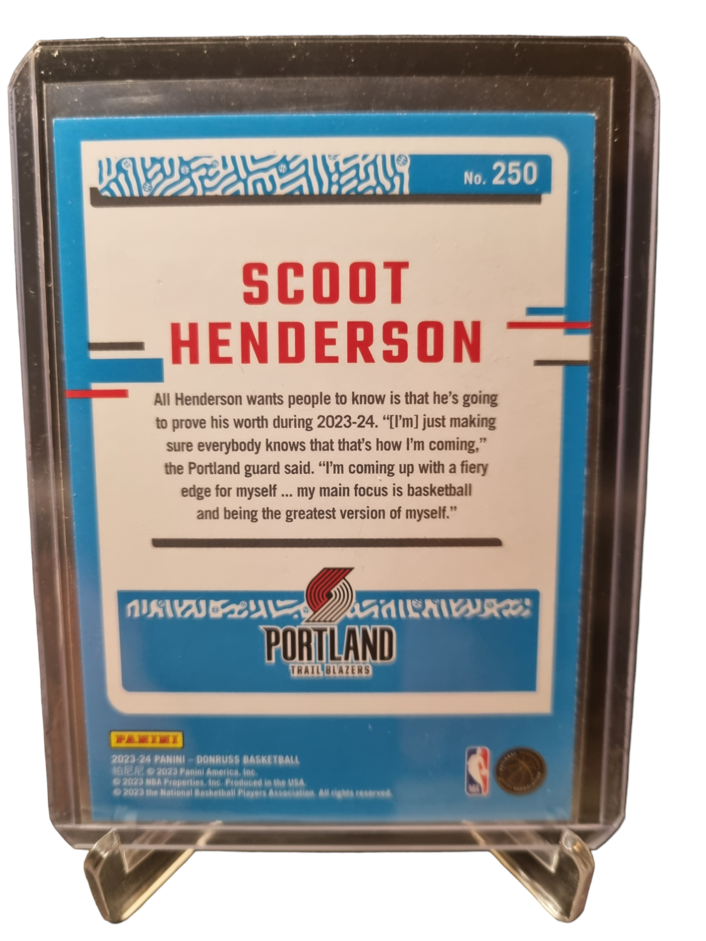 2023-24 Panini Donruss #250 Scoot Henderson Rated Rookie