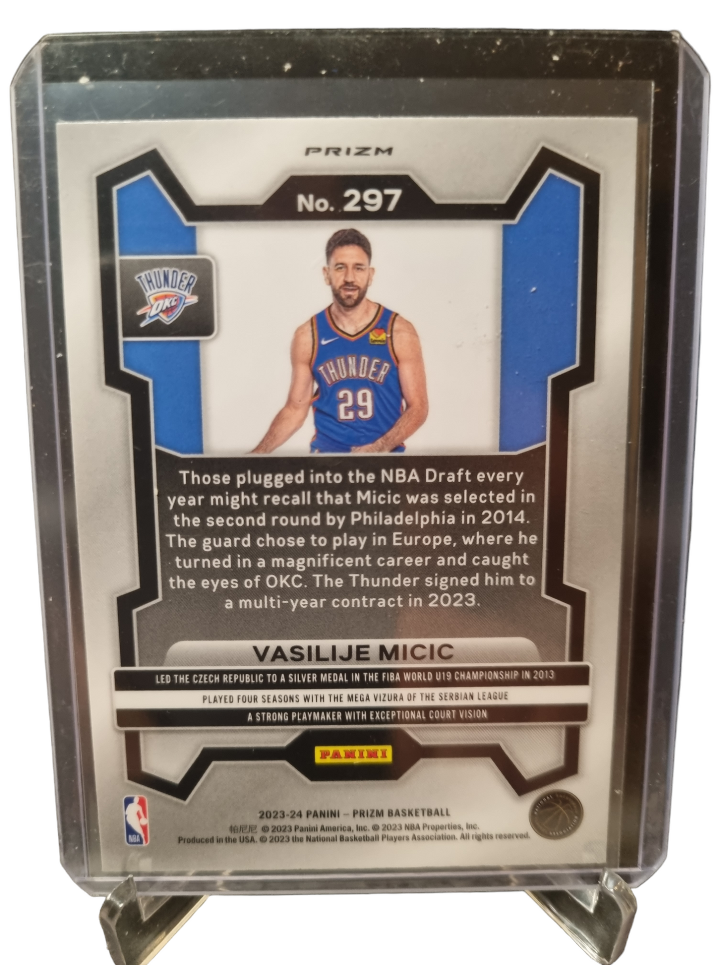 2023-24 Panini Prizm #297 VasiliJe Micic Rookie Card Pulsar Prizm