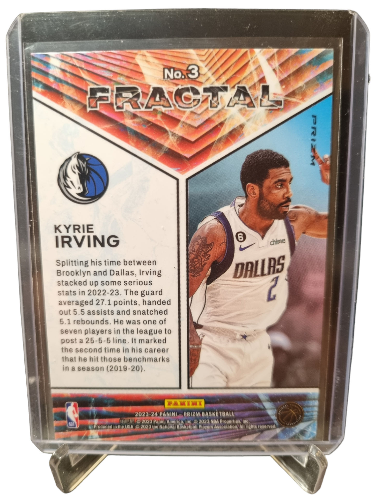 2023-24 Panini Prizm #3 Kyrie Irving Fractal Silver Prizm