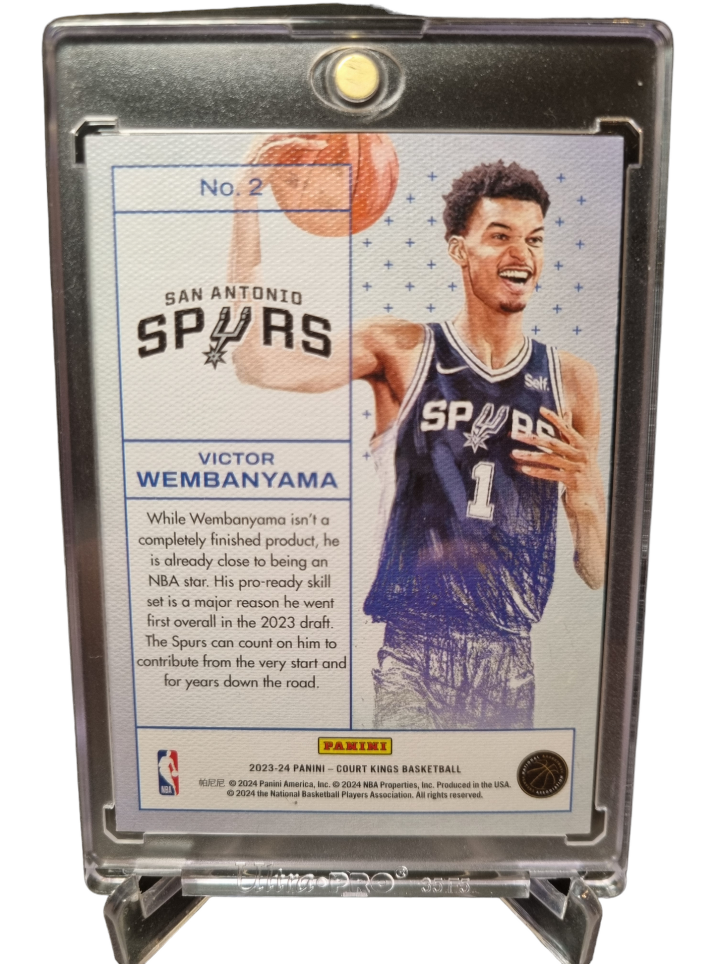 2023-24 Panini Court Kings #2 Victor Wembanyama Works In Progress