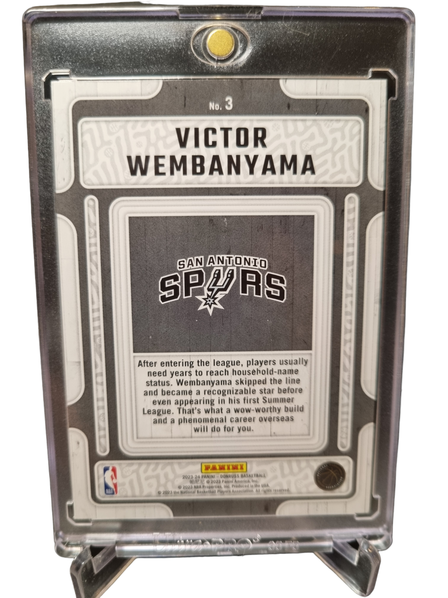 2023-24 Donruss #3 Victor Wembanyama Rookie Card Hardwood Masters Donruss Exclusive Diamond Short Print