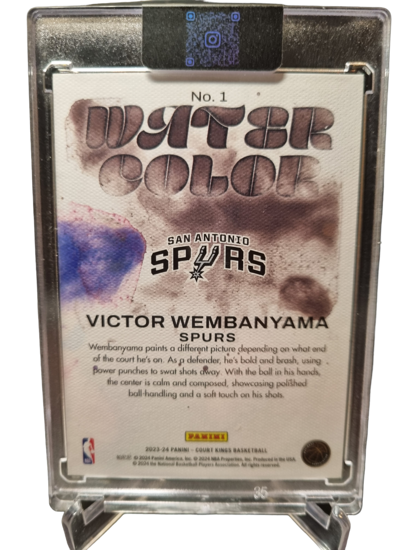 2023-24 Panini Court Kings #1 Victor Wembanyama Water Color