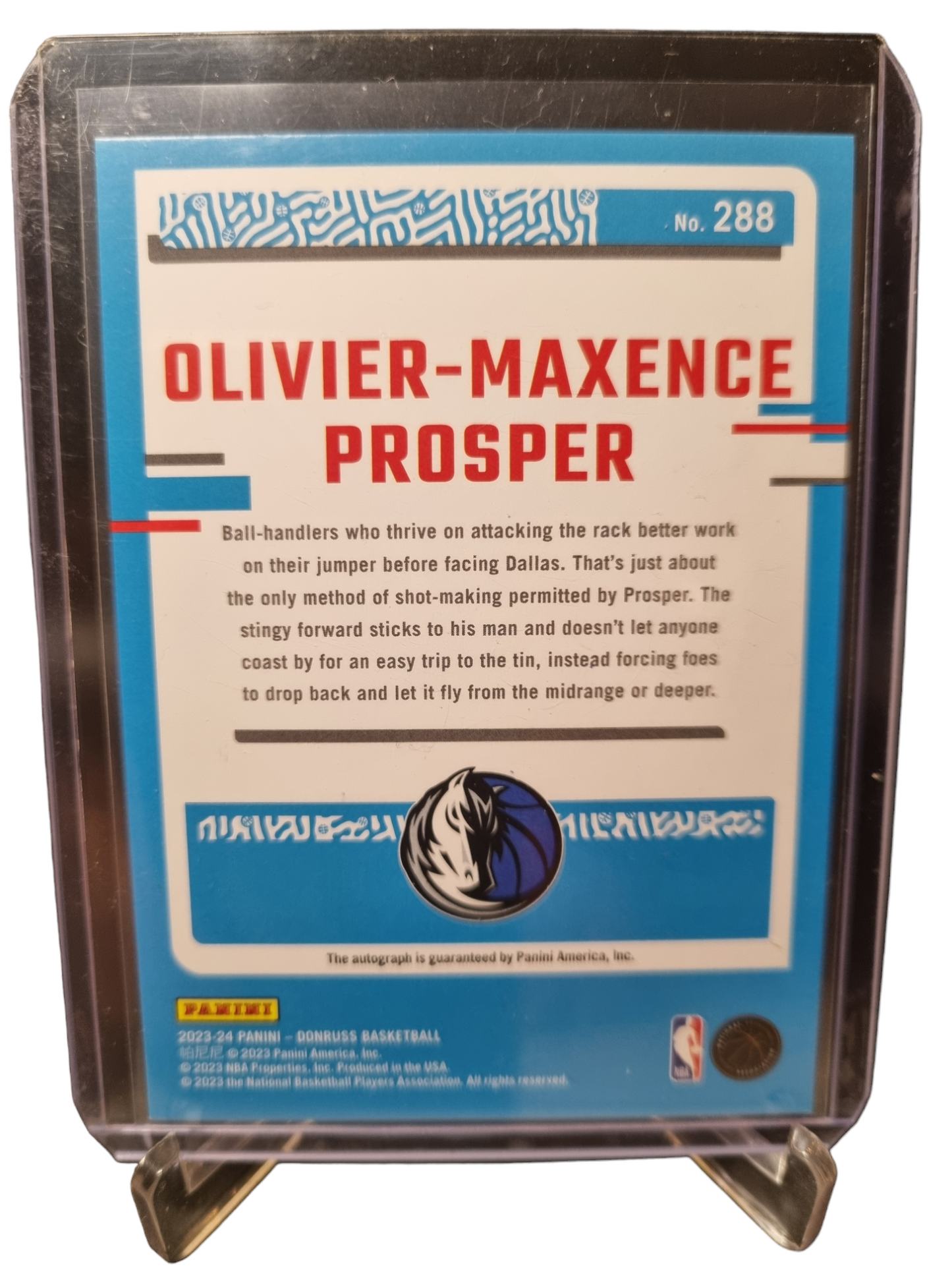 2023-24 Panini Donruss Choice #288 Oliver-Maxence Prosper Rookie Card Rated Rookie Red 15/99 Autograph