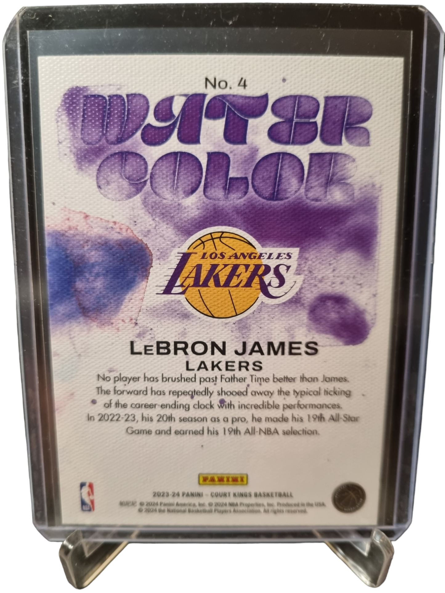 2023-24 Panini Court Kings #4 Lebron James Water Color