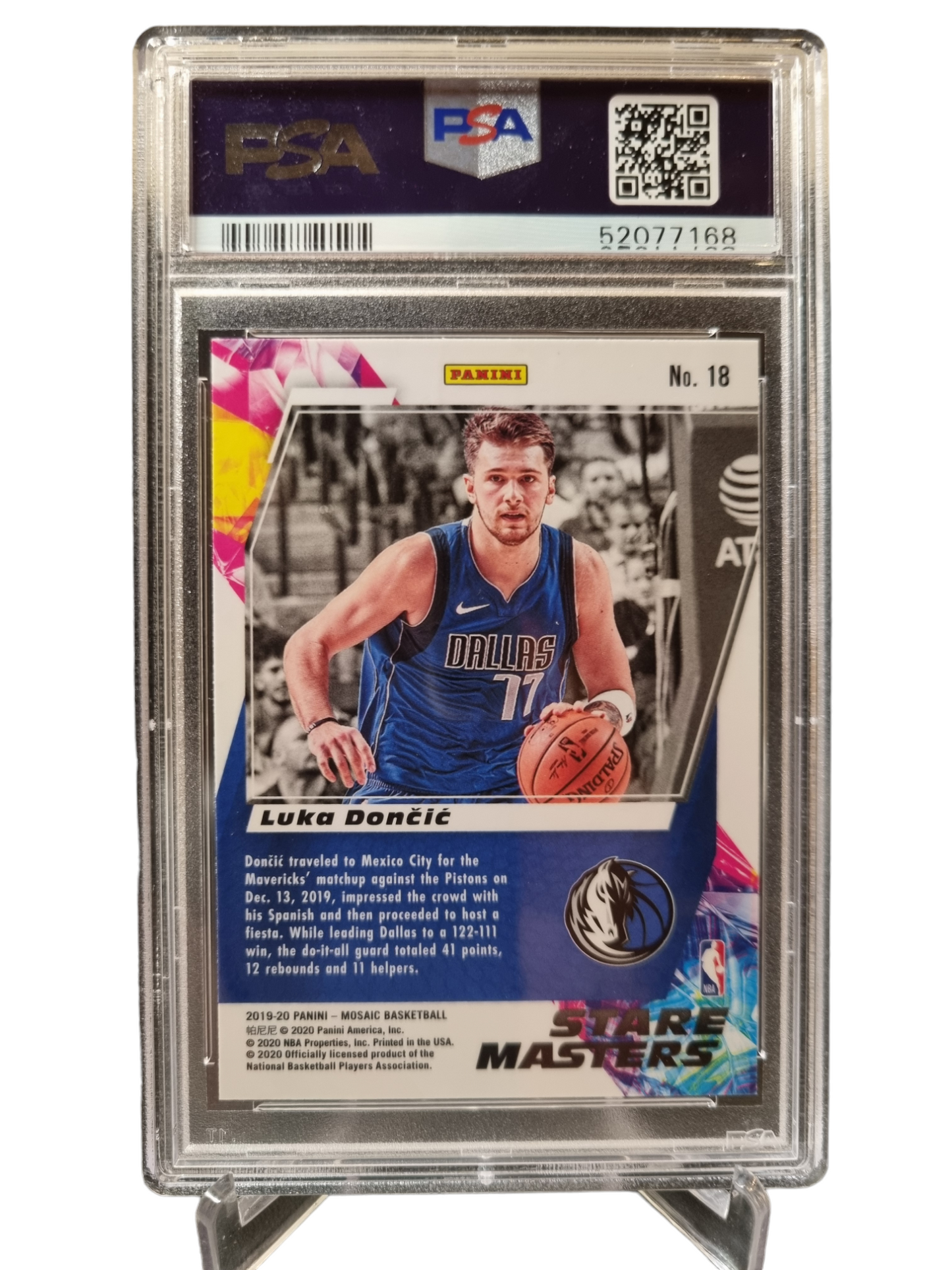 2019 Panini Mosaic #18 Luka Doncic Stare Masters PSA 10 Gem Mint