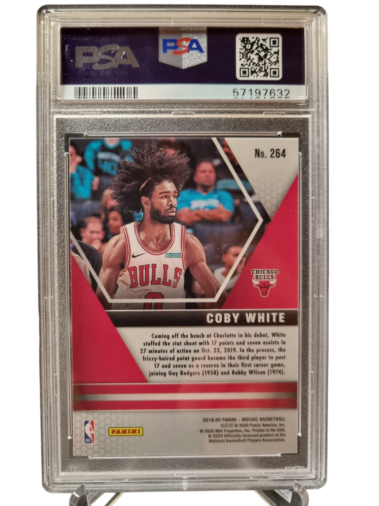 2019 Panini Mosaic #264 Coby White Rookie Card PSA10 Gem Mint