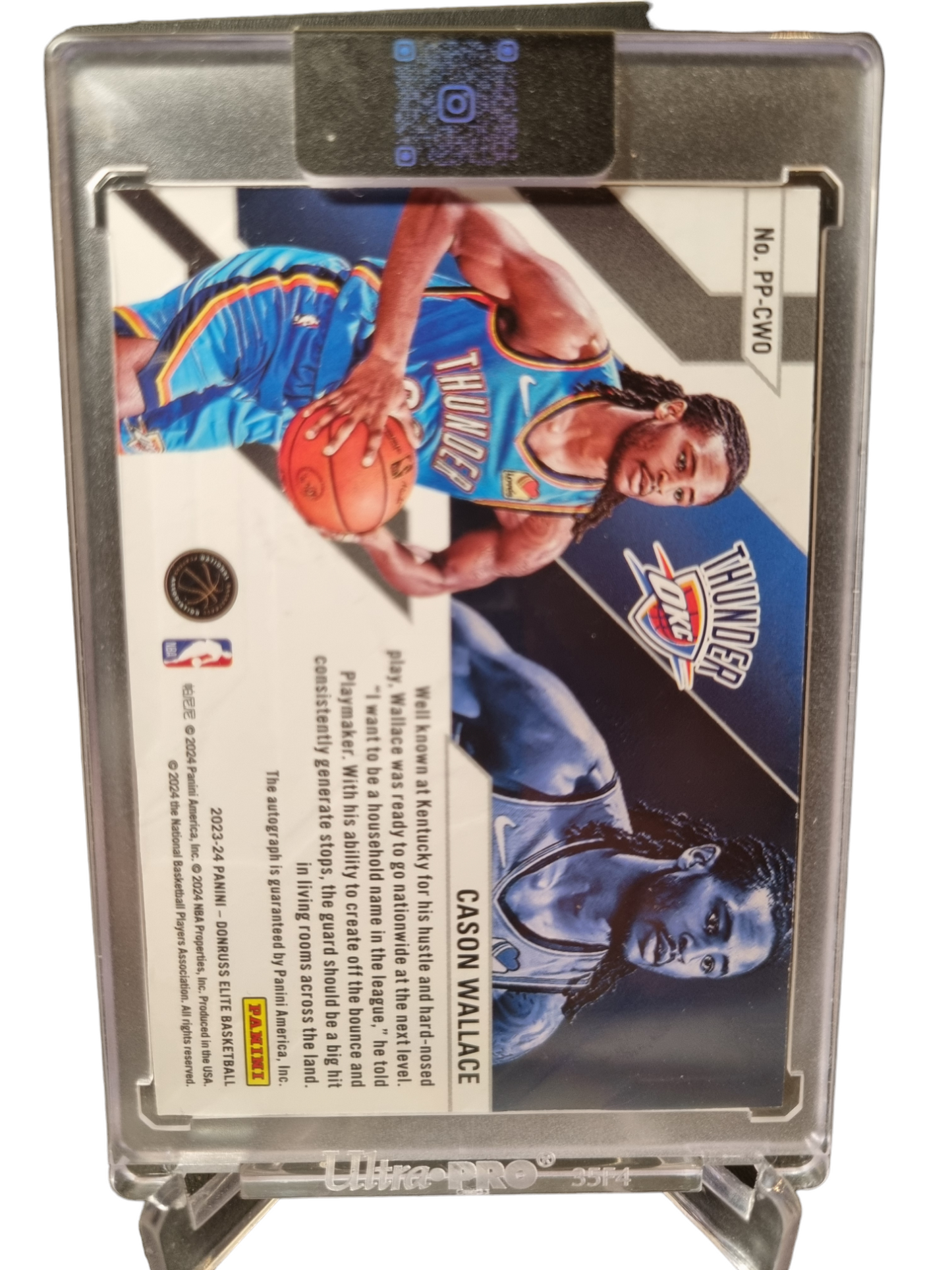 2023-24 Panini Donruss Elite #PP-CWO Cason Wallace Rookie Card Pen Pals On Card Autograph