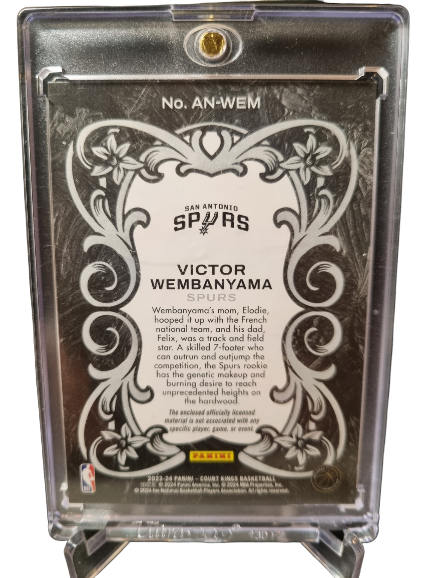 2023-24 Panini Court Kings #AN-WEM Victor Wembanyama Rookie Card Patch Art Nouveau