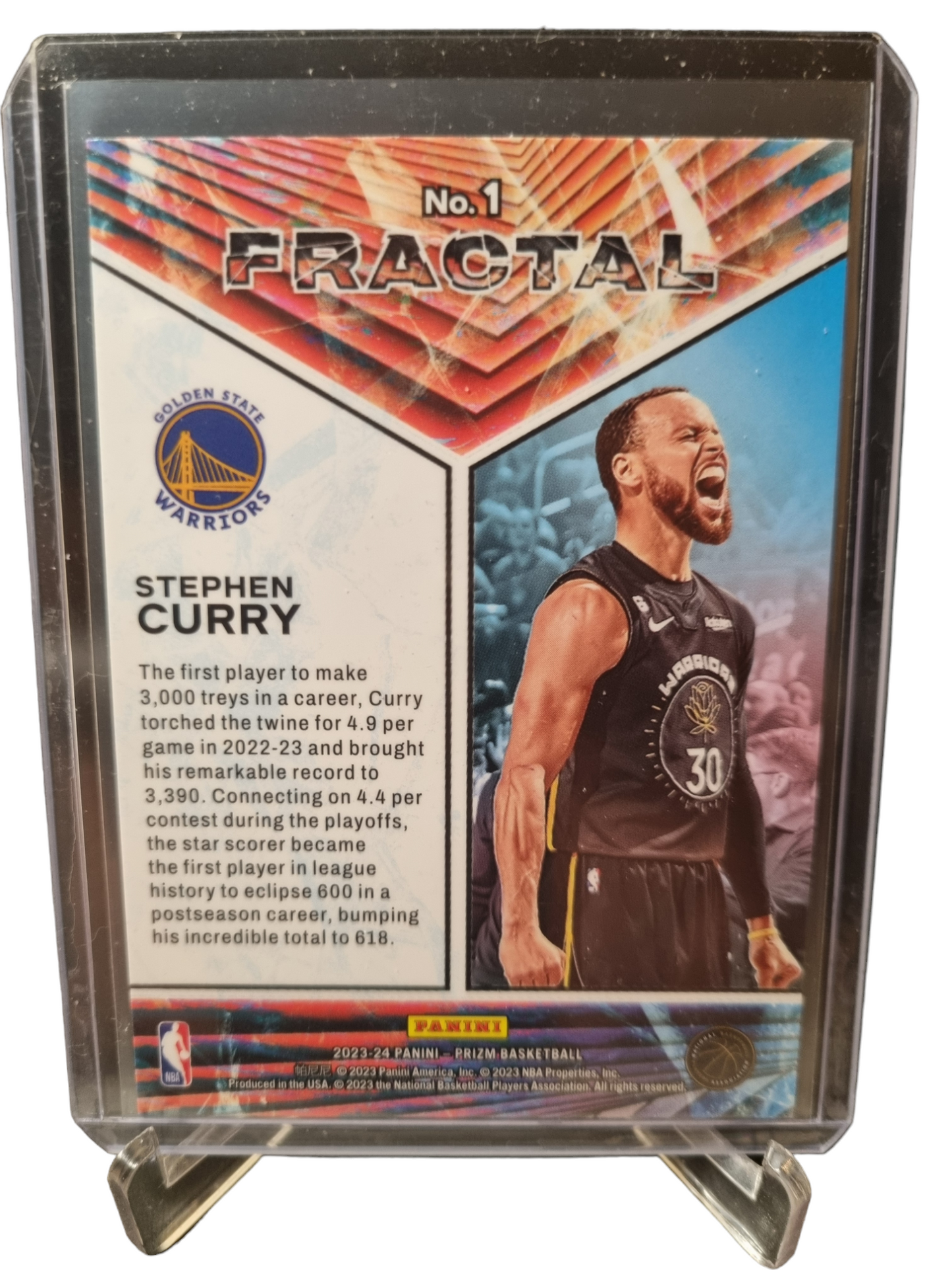 2023-24 Panini Prizm #1 Stephen Curry Fractal