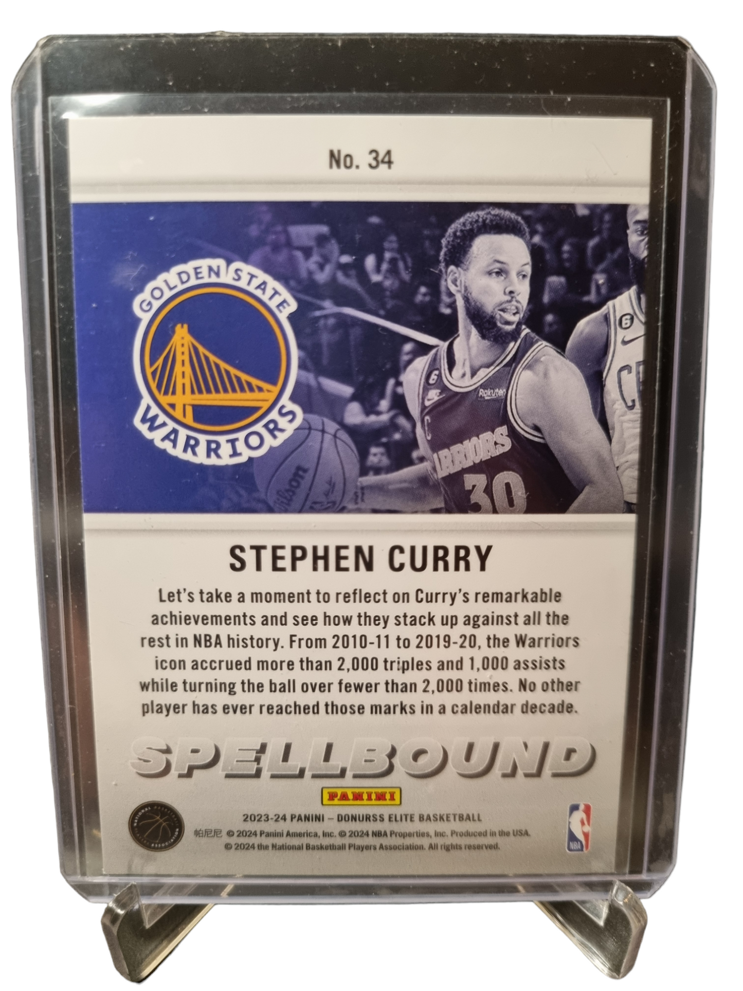 2023-24 Panini Donruss Elite #34 Stephen Curry Spellbound R