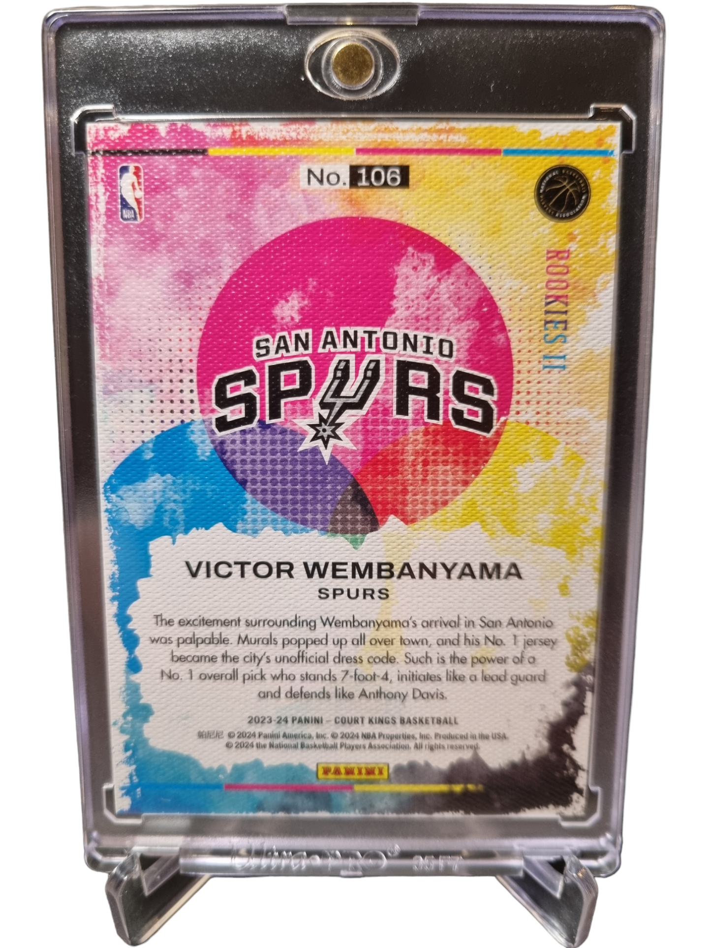 2023-24 Panini Court Kings #106 Victor Wembanyama Rookie Card Rookies II