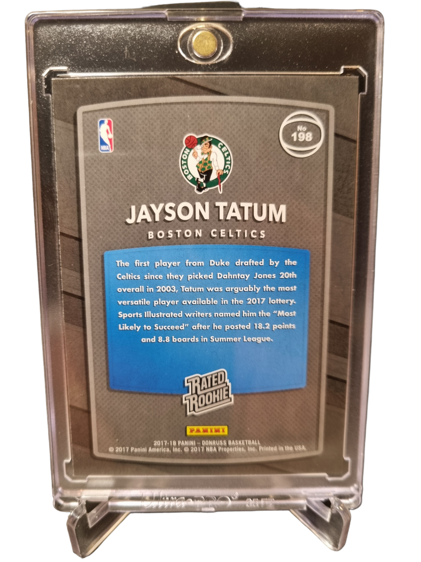2017-18 Panini Donruss #198 Jayson Tatum Rookie Card Rated Rookie