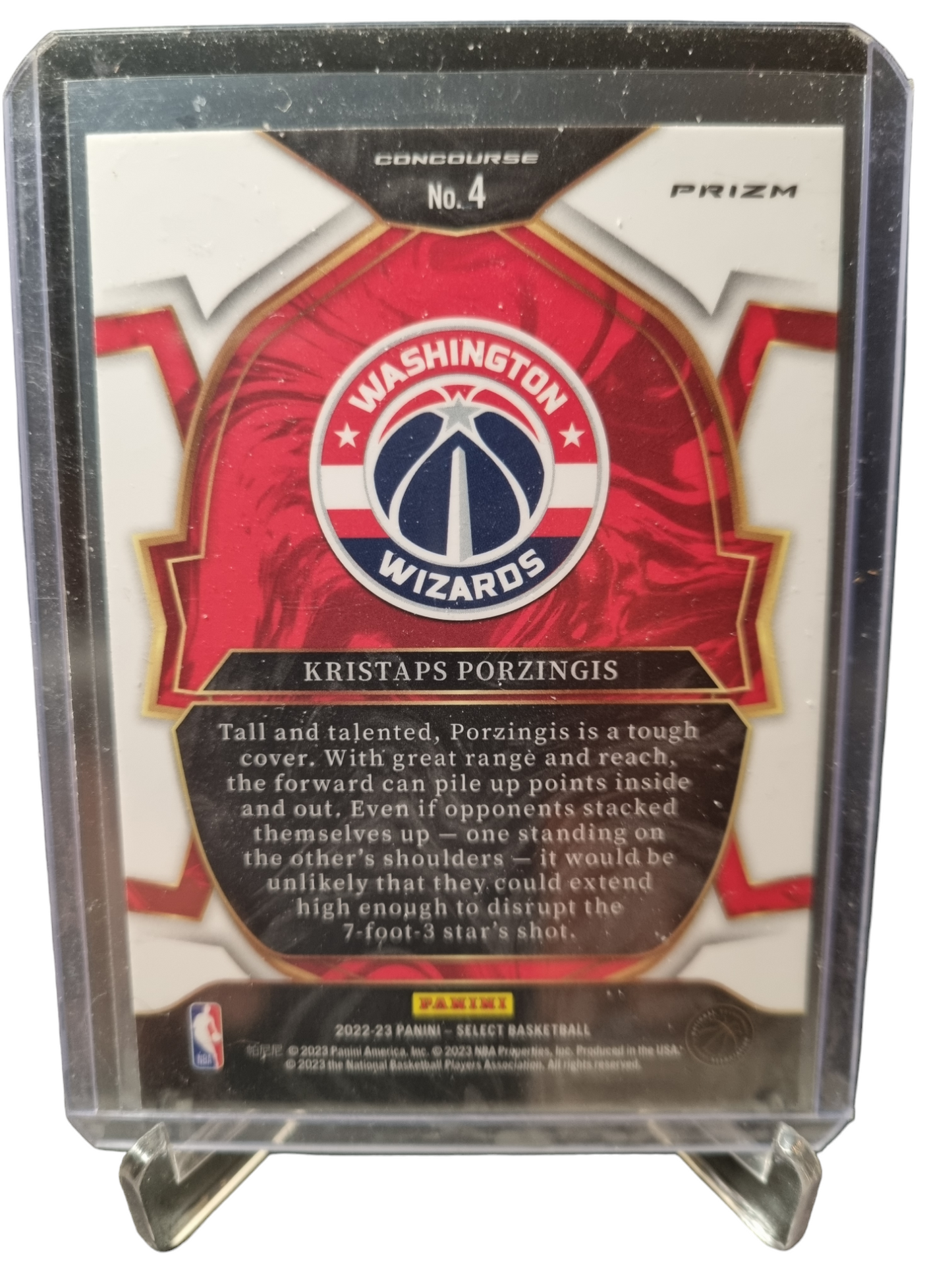 2022-23 Panini Select #4 Kristaps Porzingis Silver Prizm