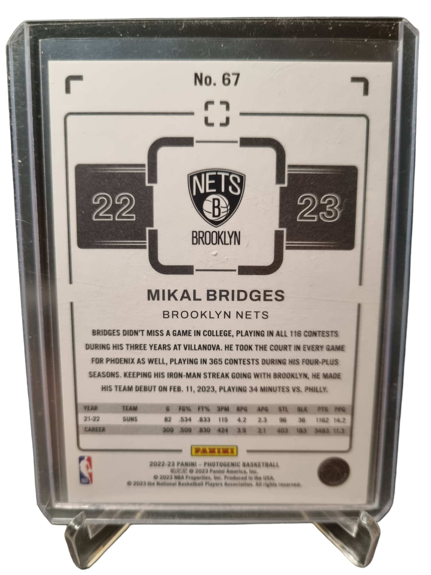 2022-23 Panini Photogenic #67 Mikal Bridges