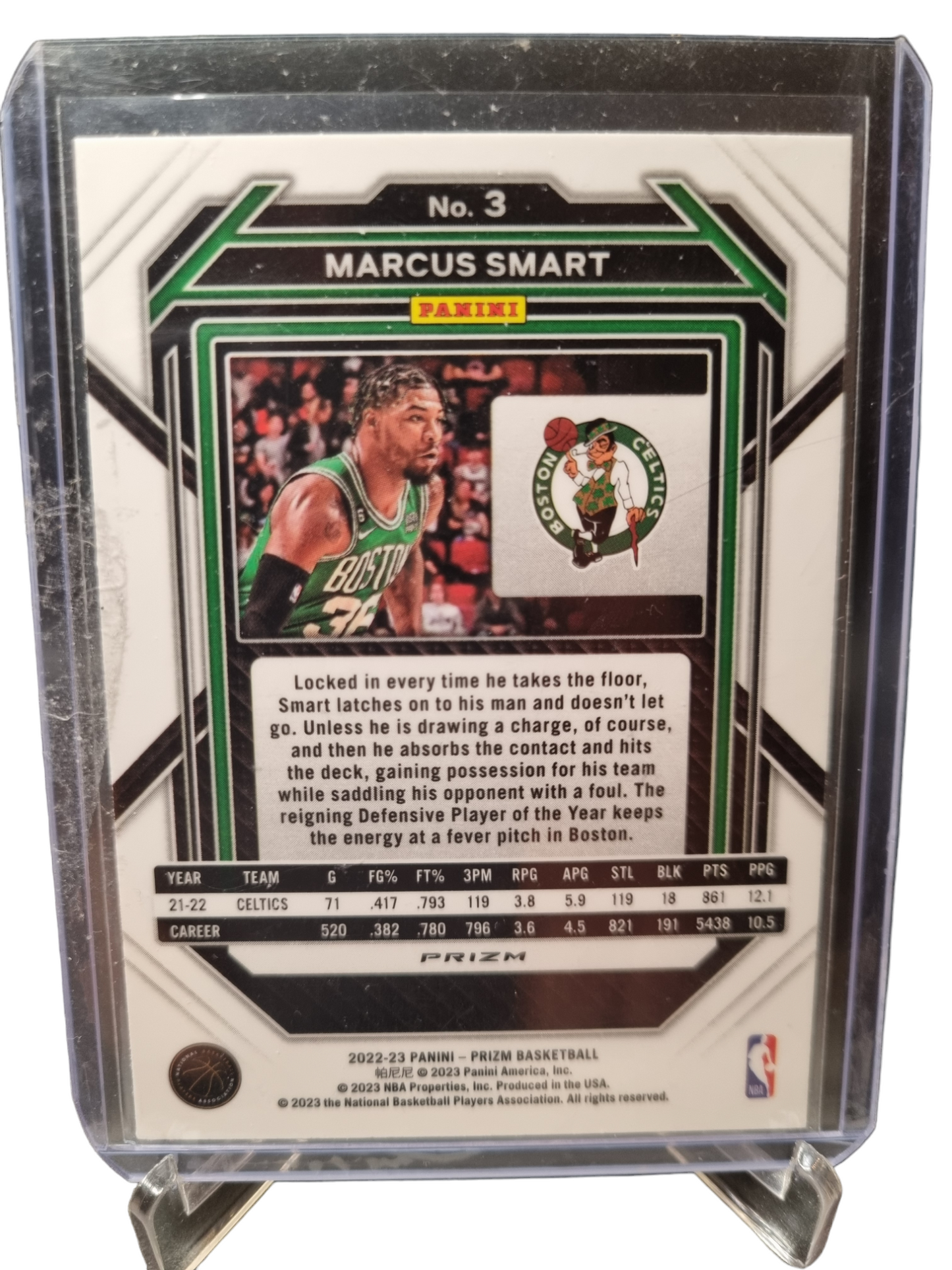 2022-23 Panini Prizm #3 Marcus Smart Pink Cracked Ice Prizm