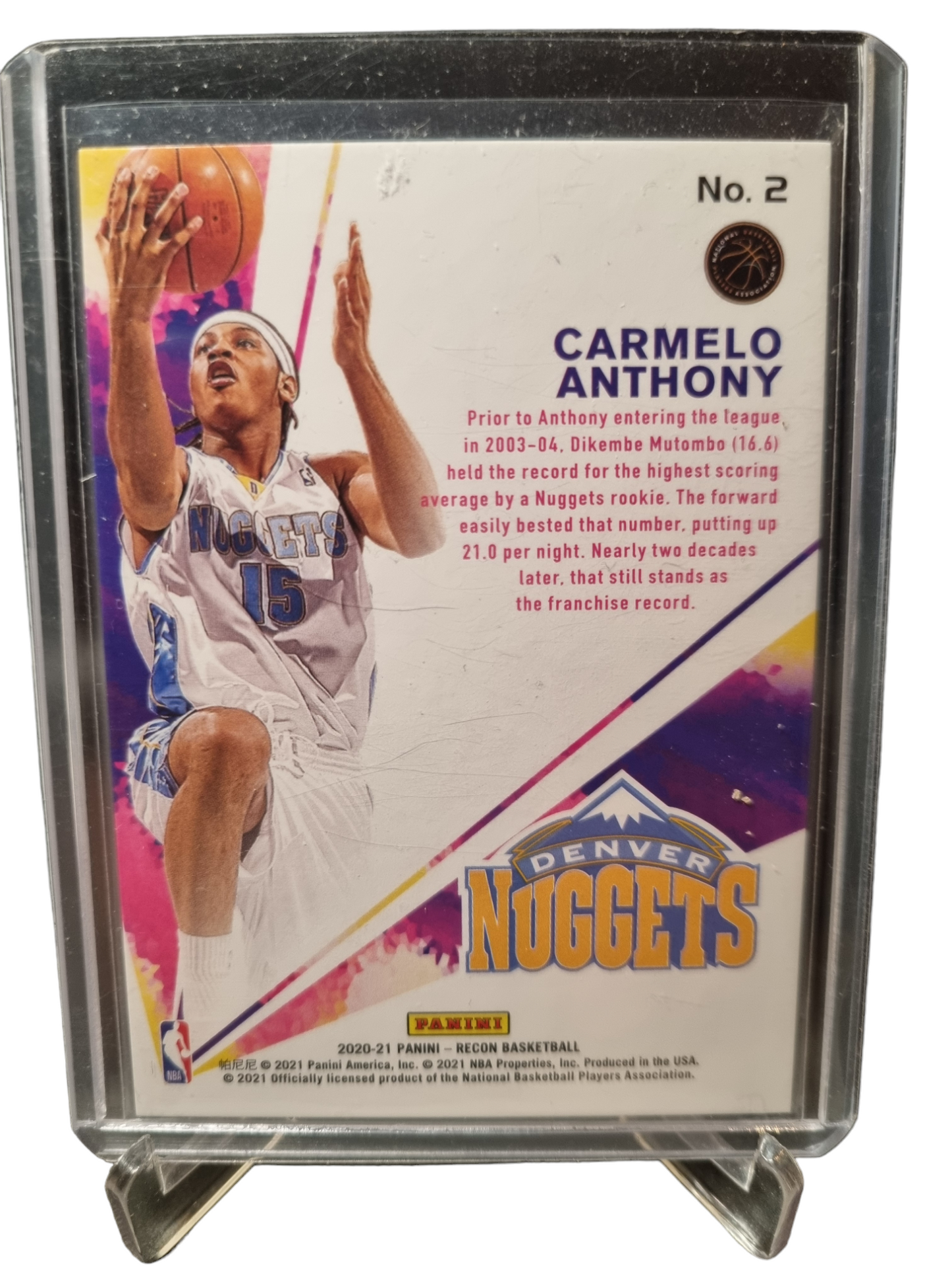 2020-21 Panini Recon #2 Carmelo Anthony Rookie Review 46/99